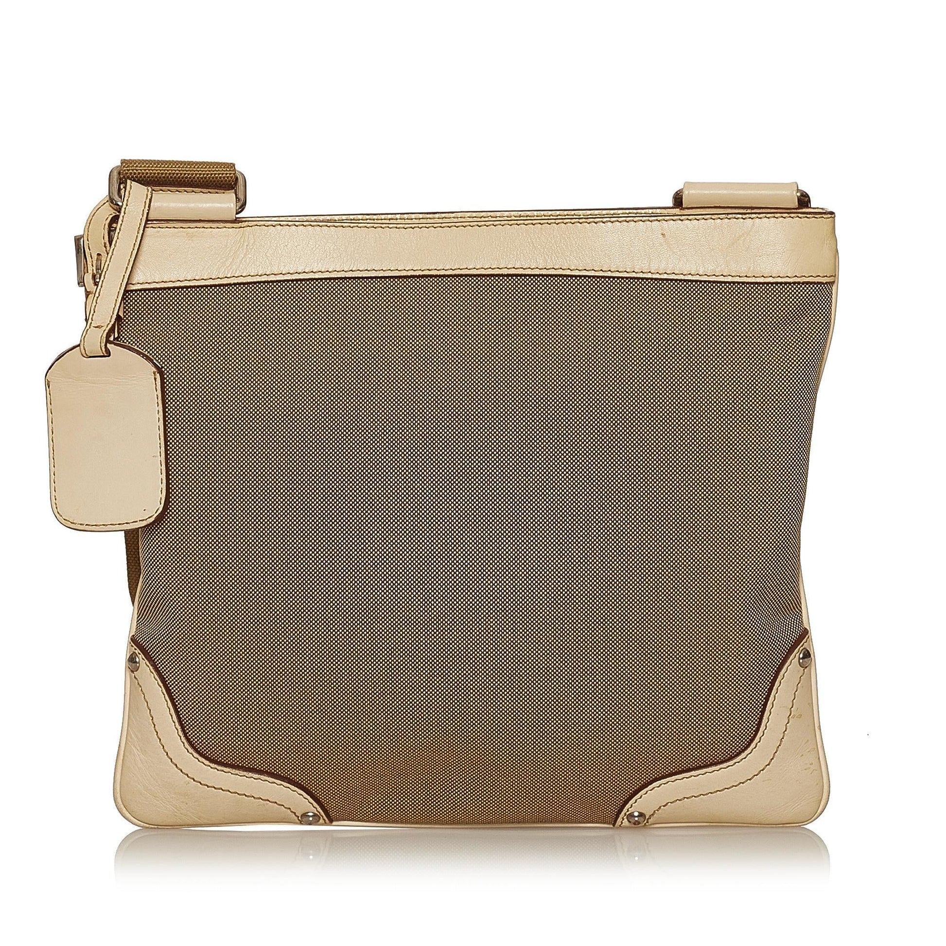 Prada Canapa Logo Canvas Crossbody Bag (SHG-29482)