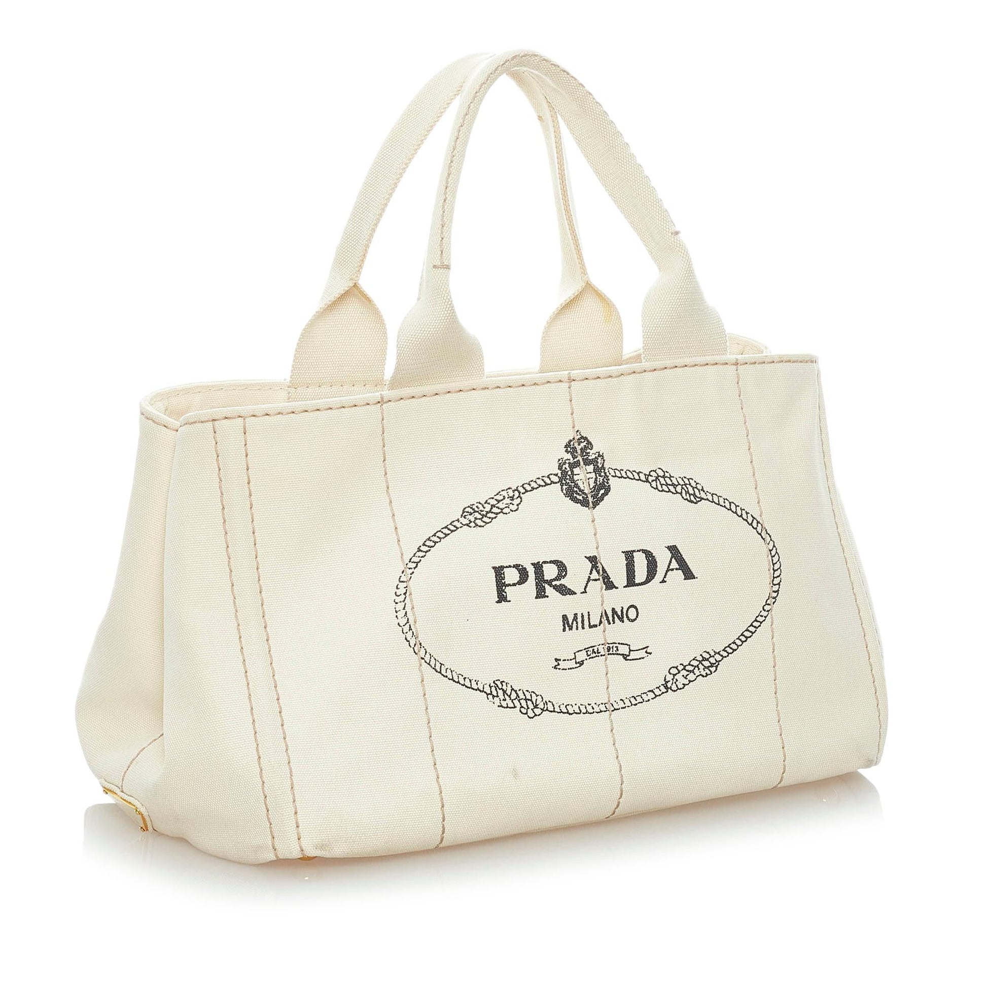 Prada Canapa Logo Canvas Handbag (SHG-32927)