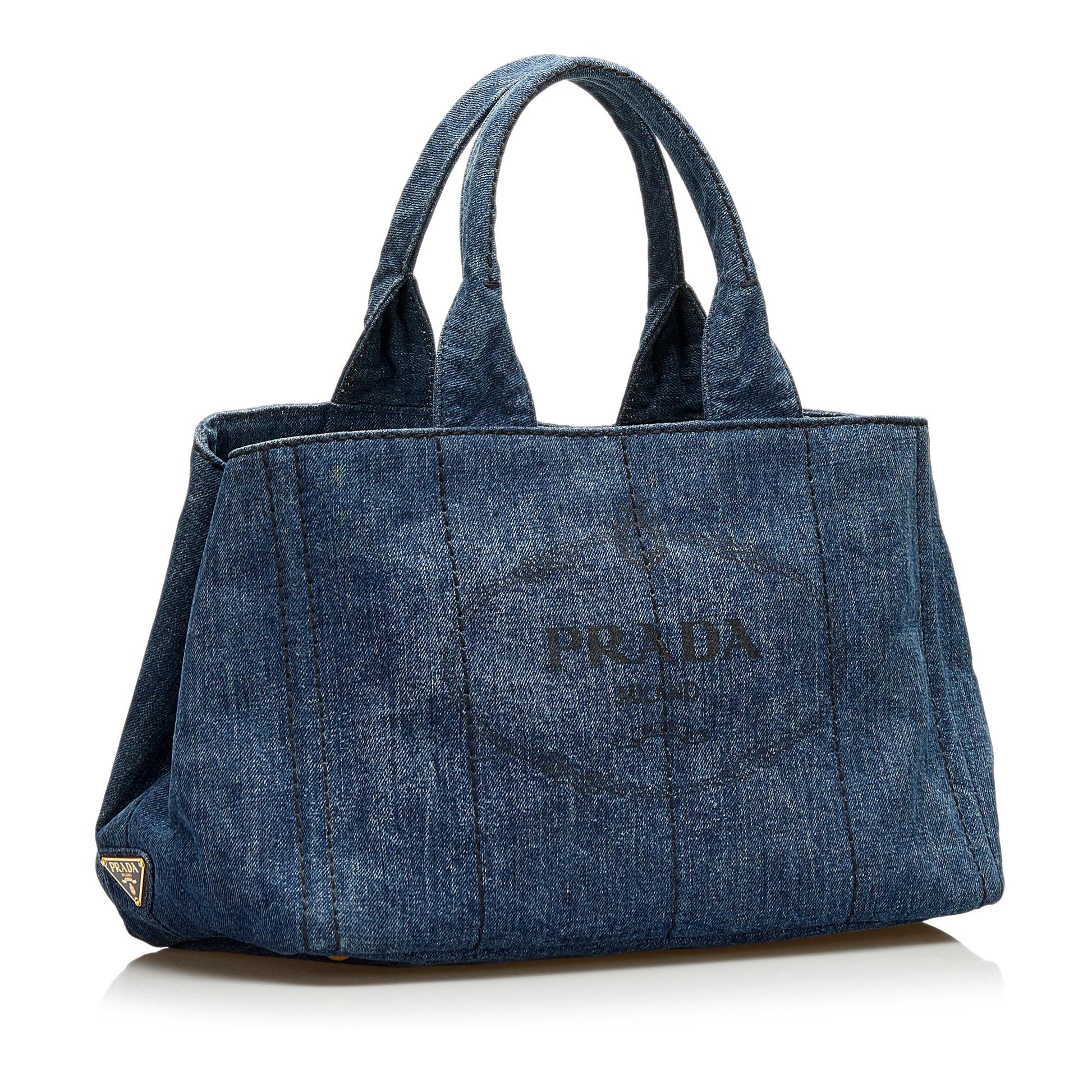 Prada Canapa Logo Canvas Handbag (SHG-35920)