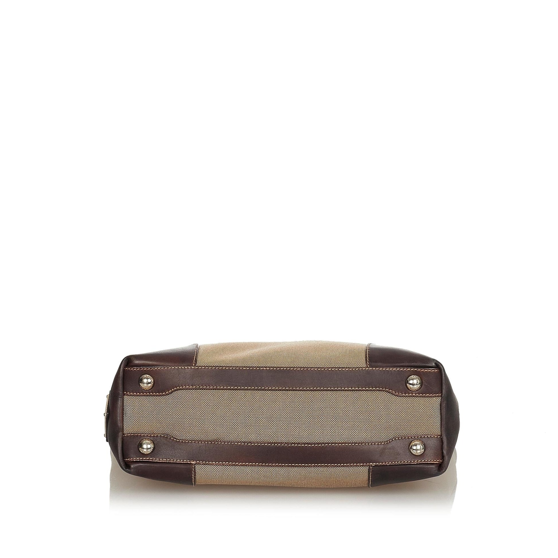 Prada Canapa Logo Canvas Satchel (SHG-24468)