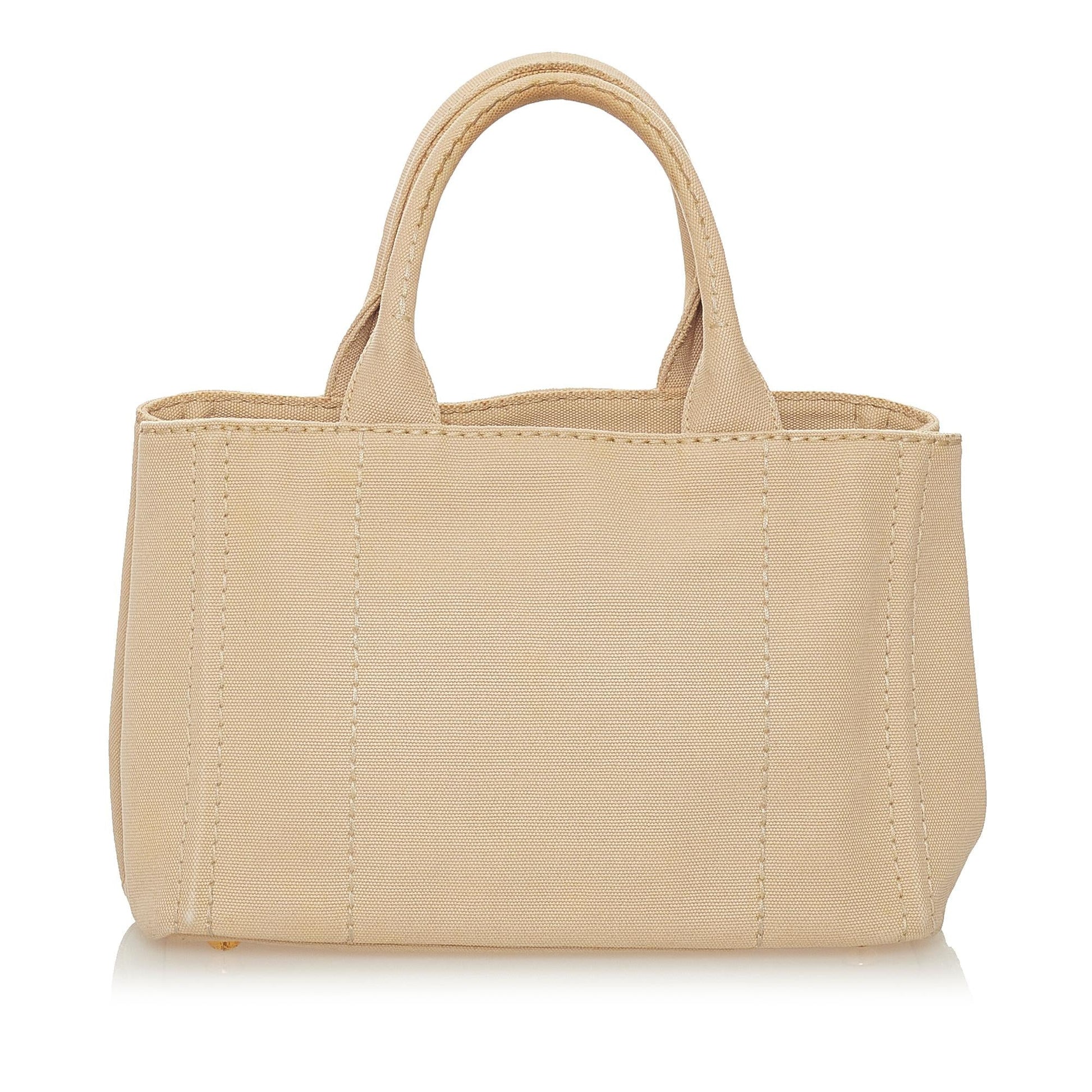 Prada Canapa Logo Canvas Satchel (SHG-27860)