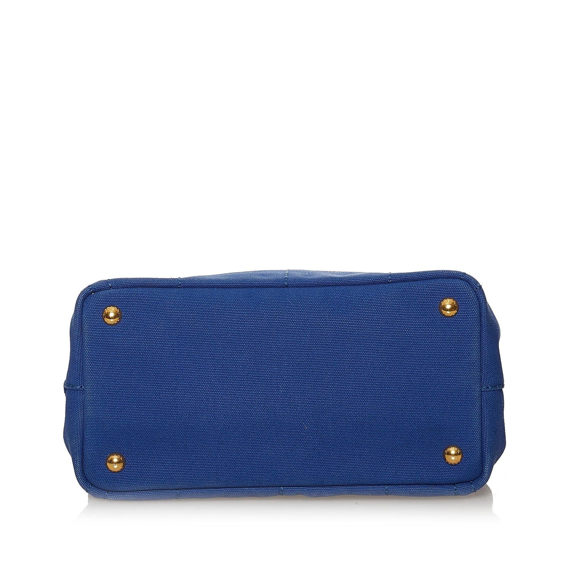 Prada Canapa Logo Canvas Satchel (SHG-29160)