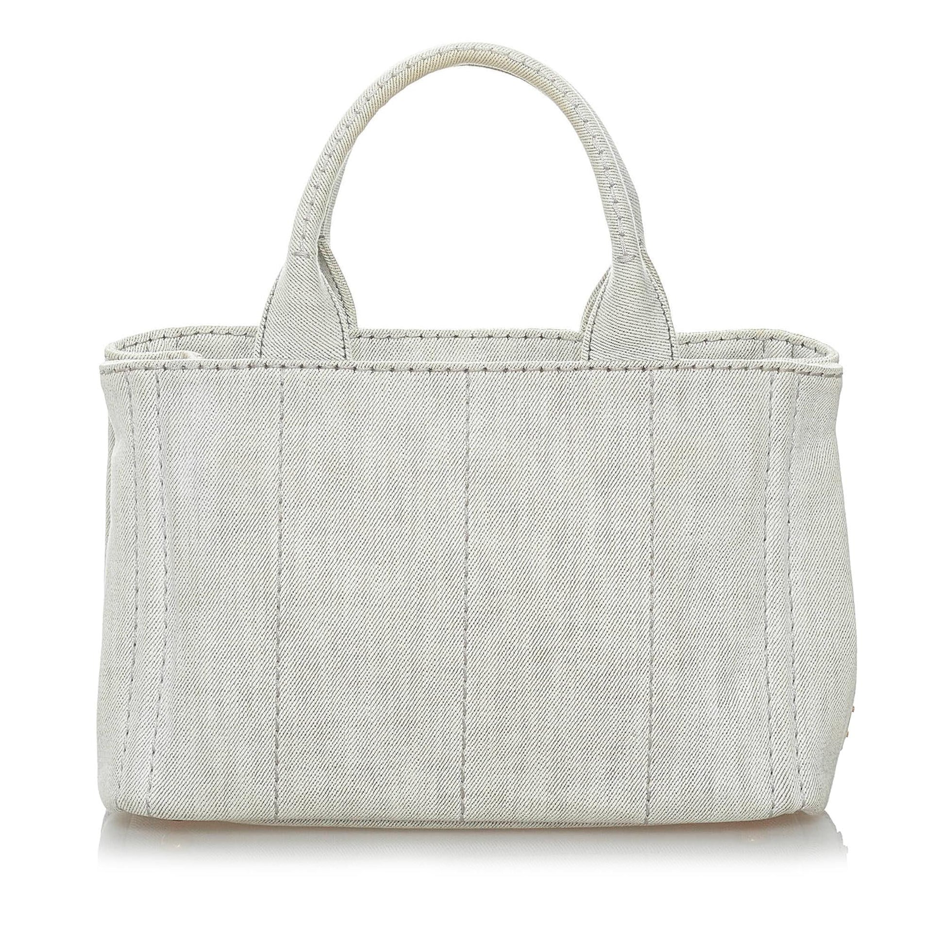 Prada Canapa Logo Canvas Satchel (SHG-29742)