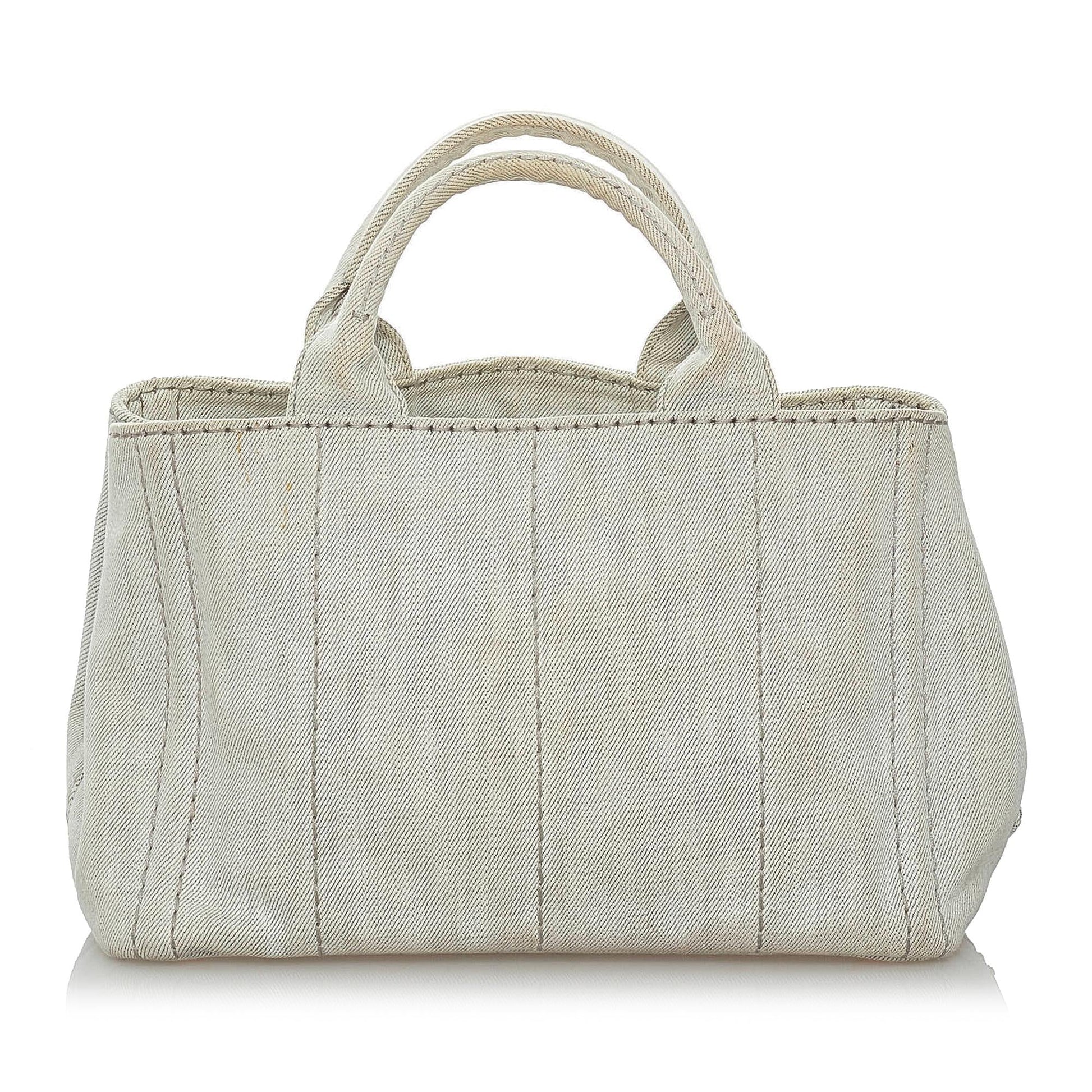 Prada Canapa Logo Canvas Satchel (SHG-29803)