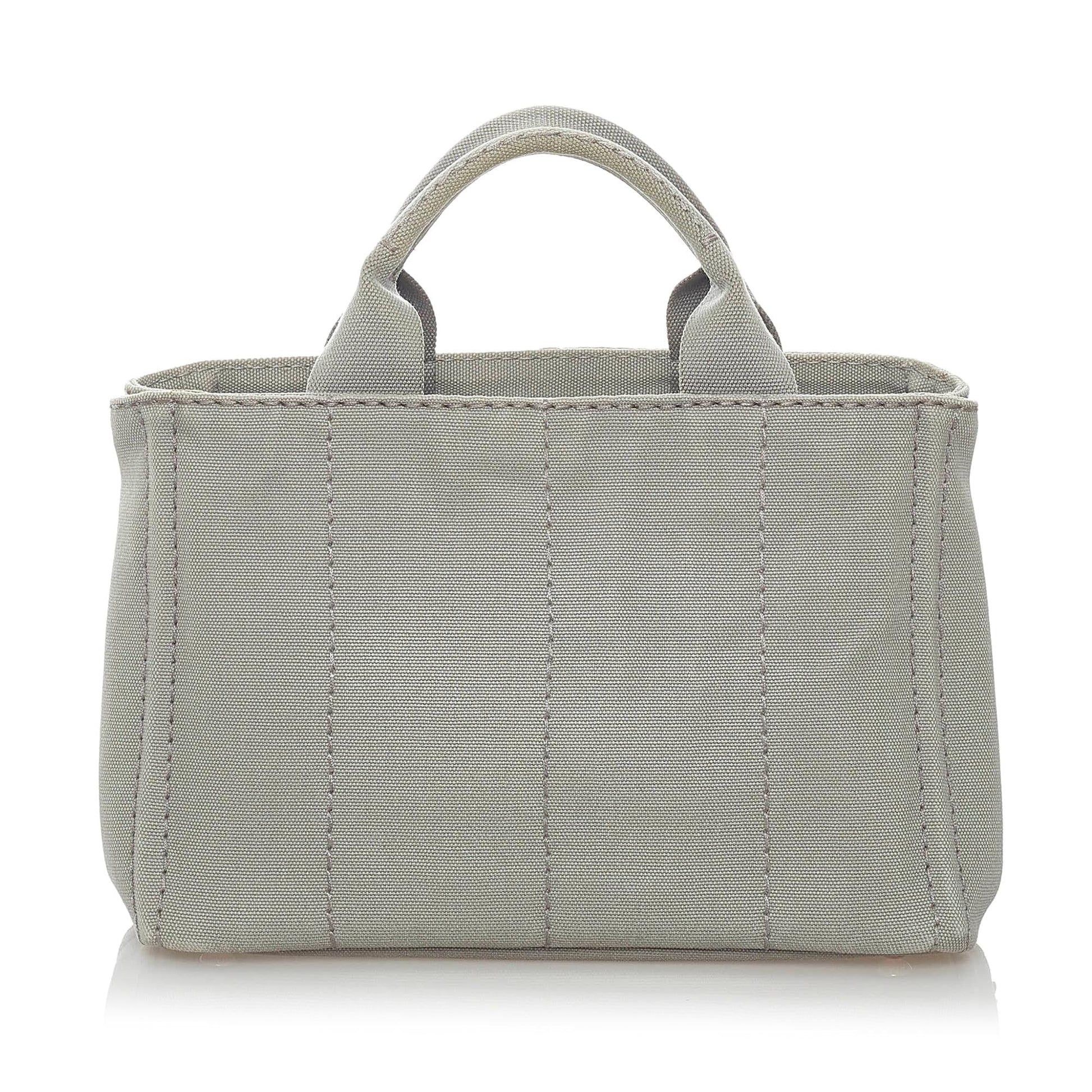 Prada Canapa Logo Canvas Satchel (SHG-30961)