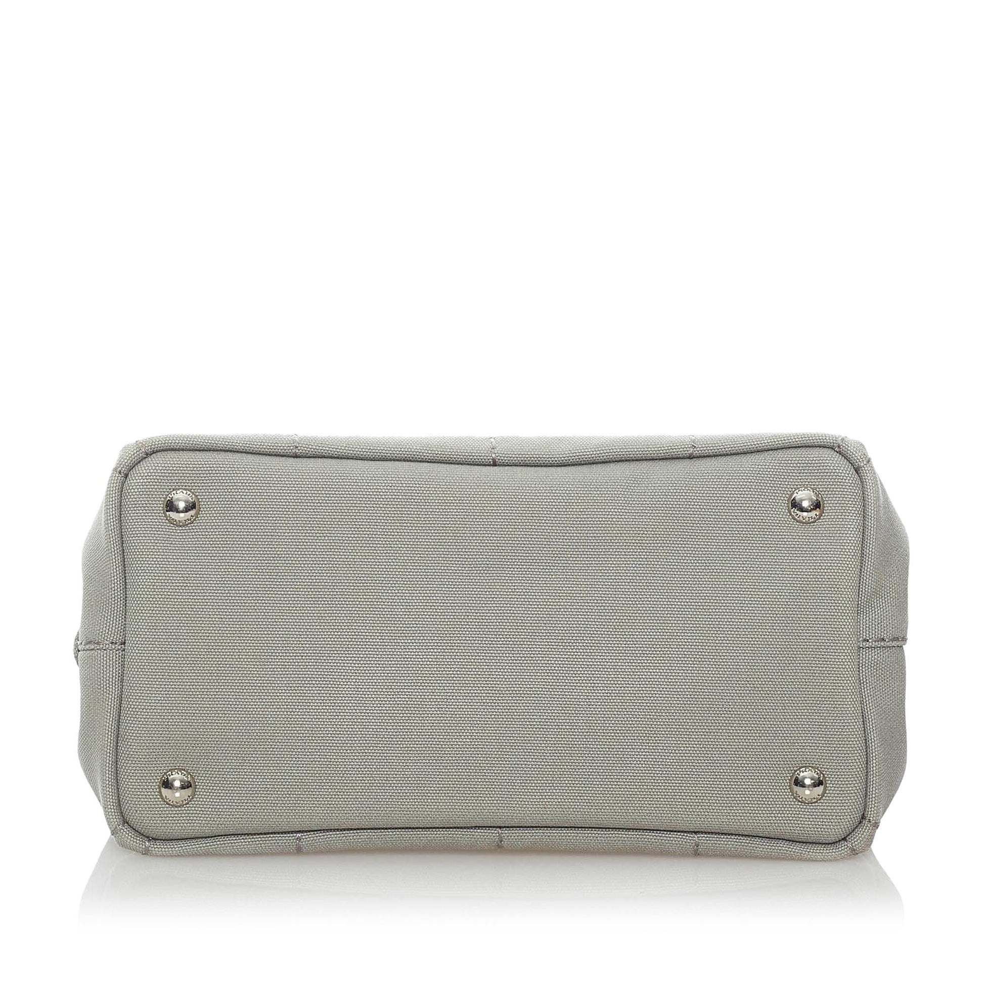Prada Canapa Logo Canvas Satchel (SHG-30961)