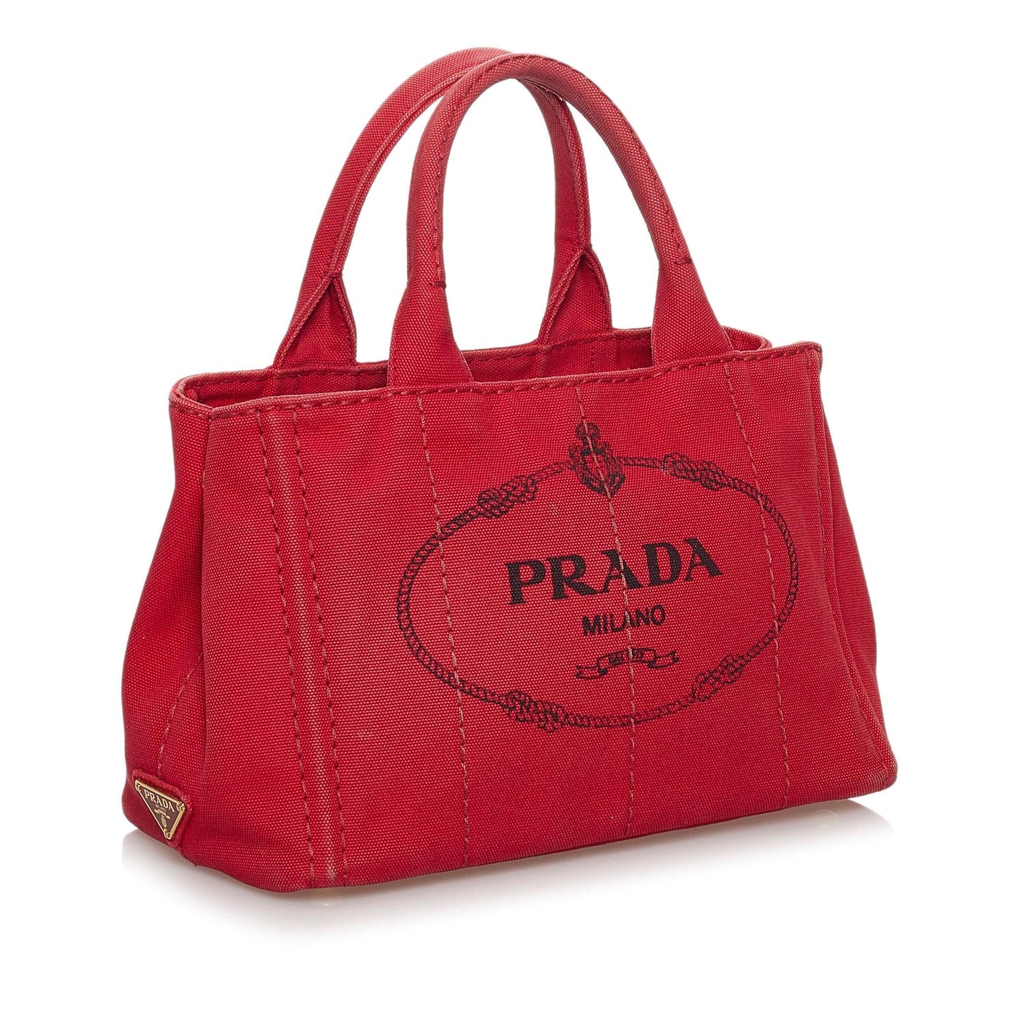 Prada Canapa Logo Canvas Satchel (SHG-31097)