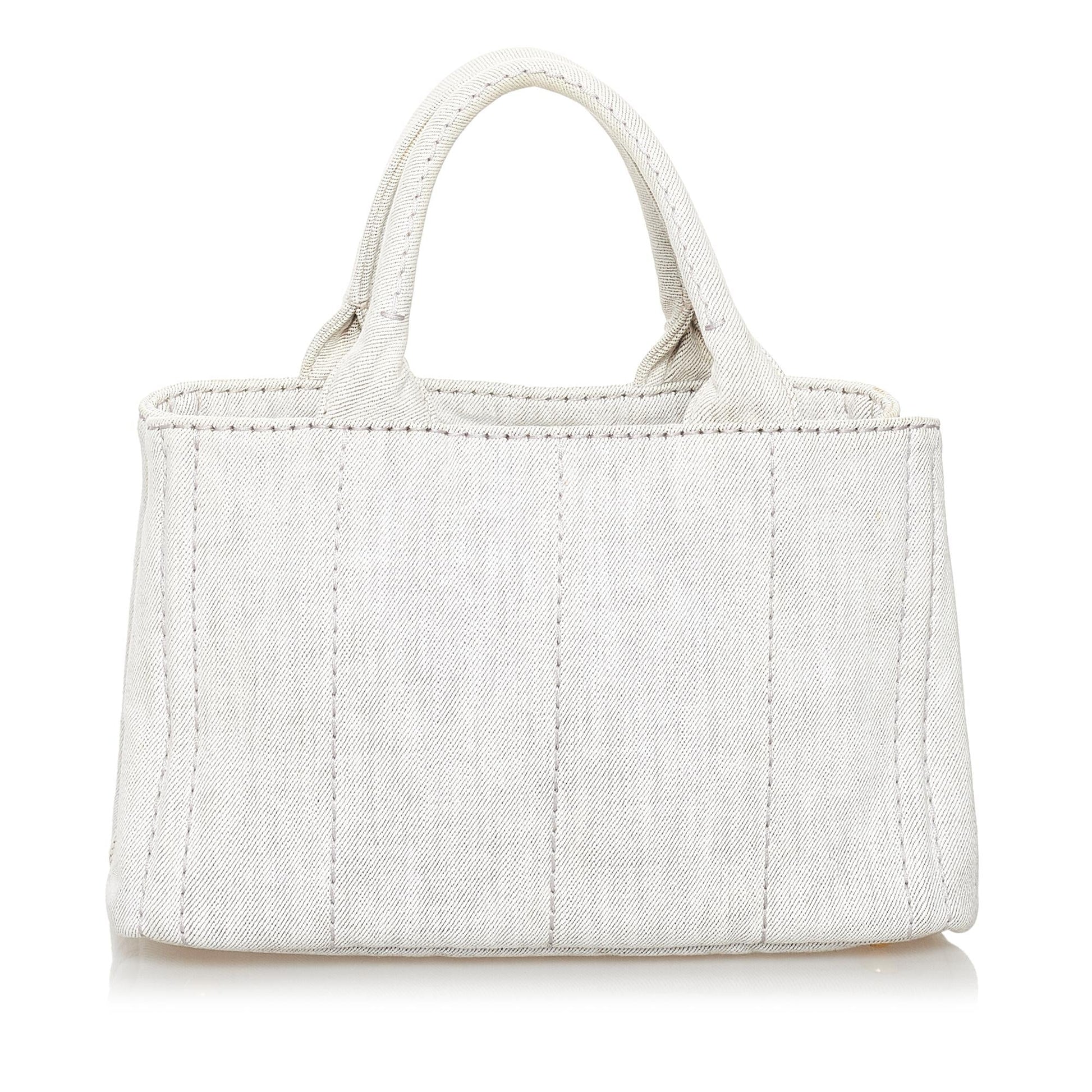 Prada Canapa Logo Canvas Satchel (SHG-31407)