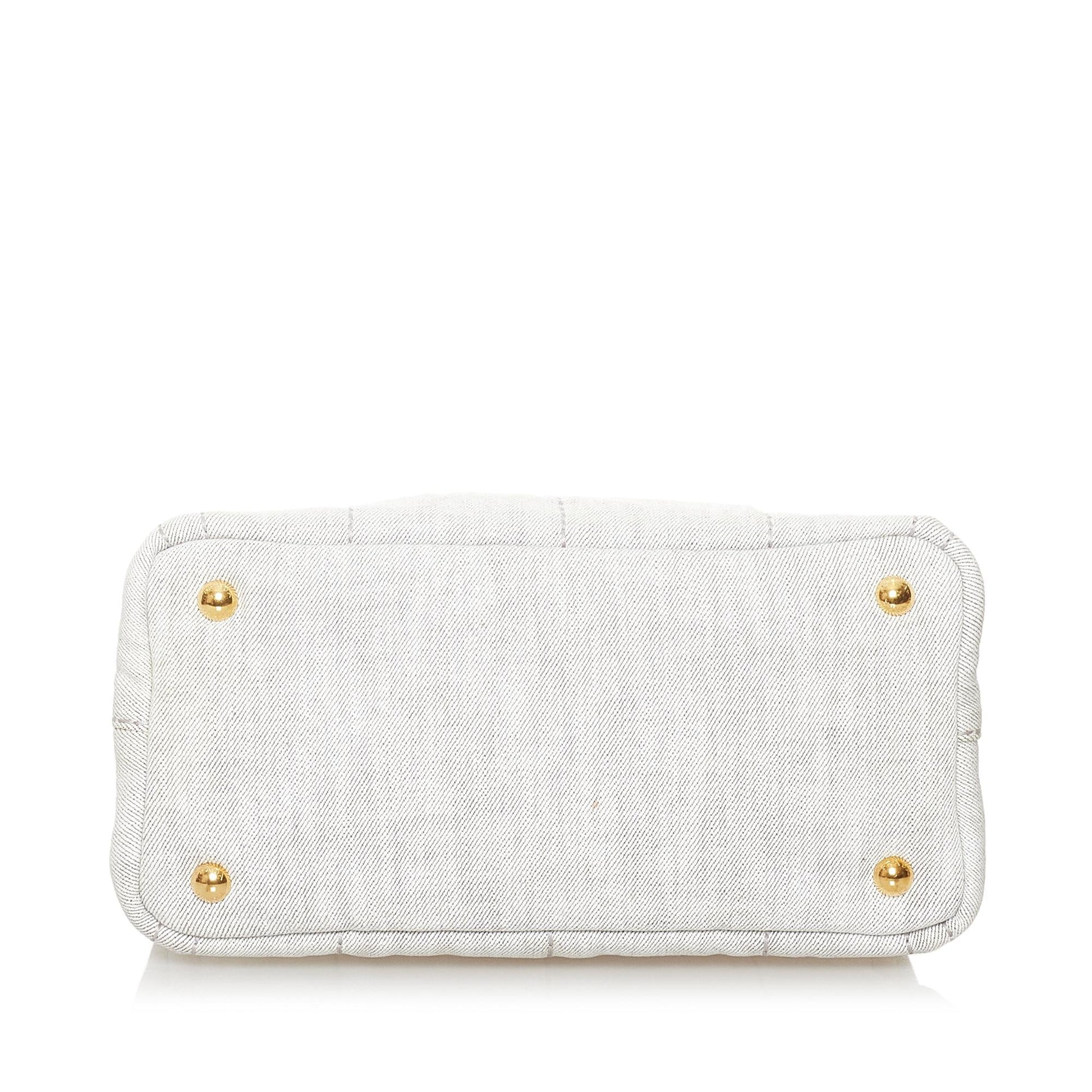 Prada Canapa Logo Canvas Satchel (SHG-31407)
