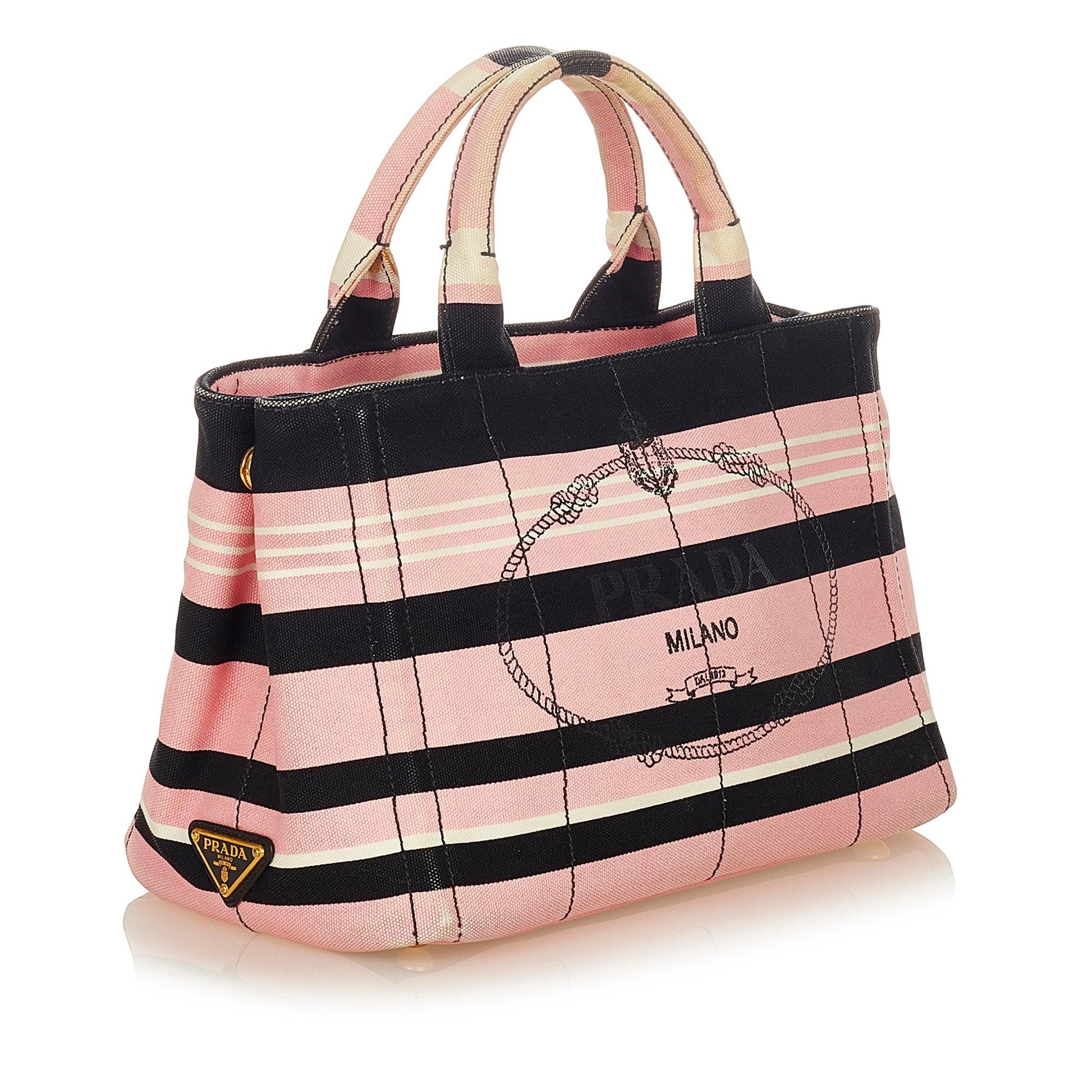 Prada Canapa Logo Canvas Satchel (SHG-34056)