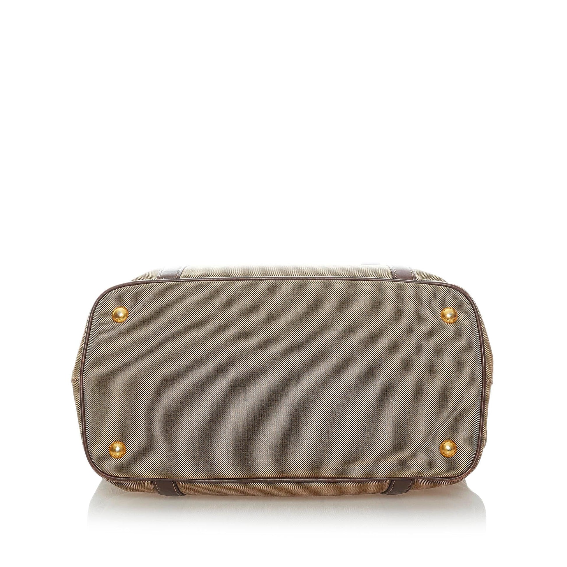Prada Canapa Logo Canvas Satchel (SHG-34122)