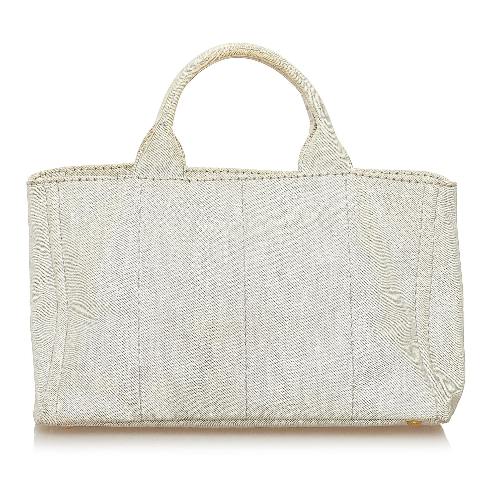 Prada Canapa Logo Canvas Satchel (SHG-35073)