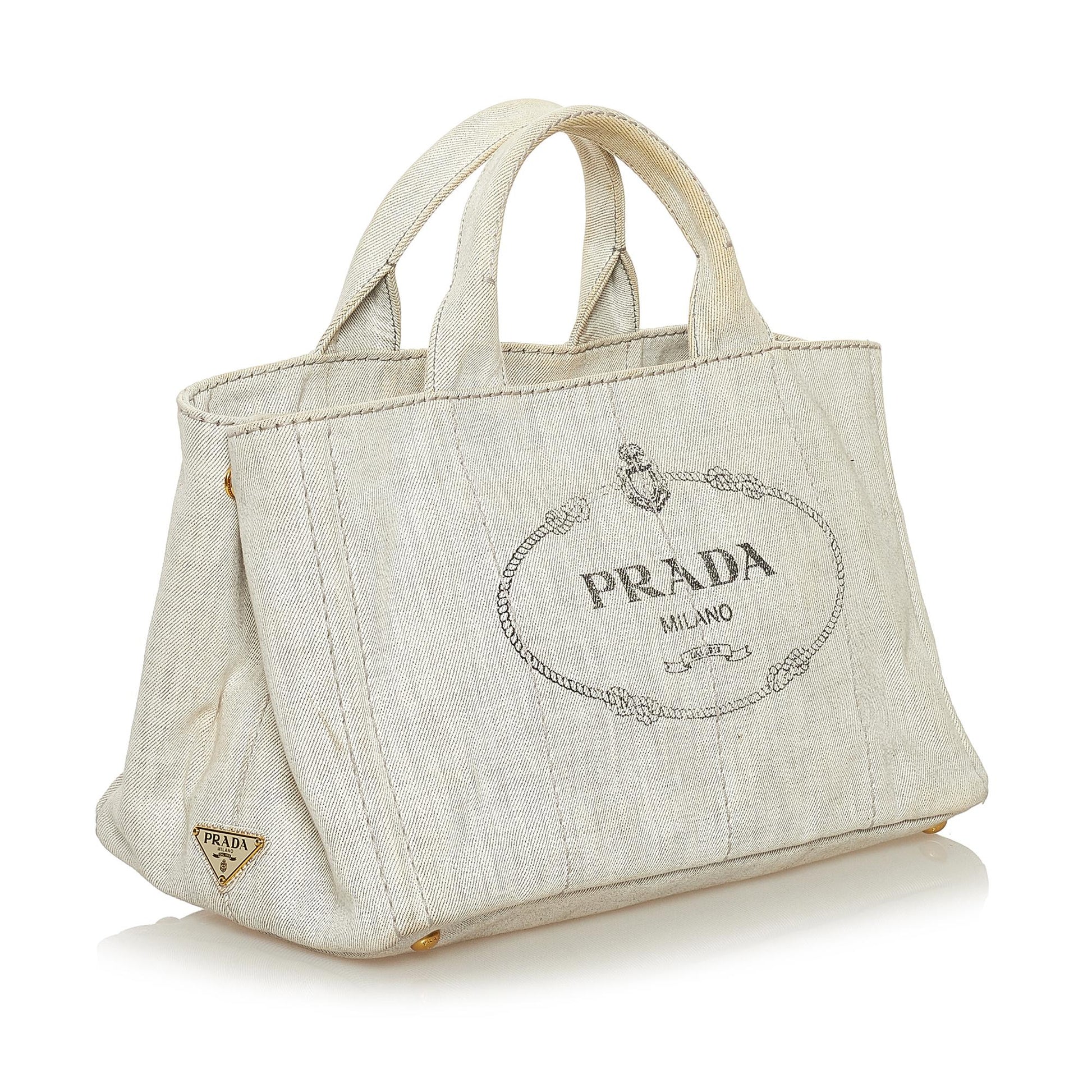 Prada Canapa Logo Canvas Satchel (SHG-35073)