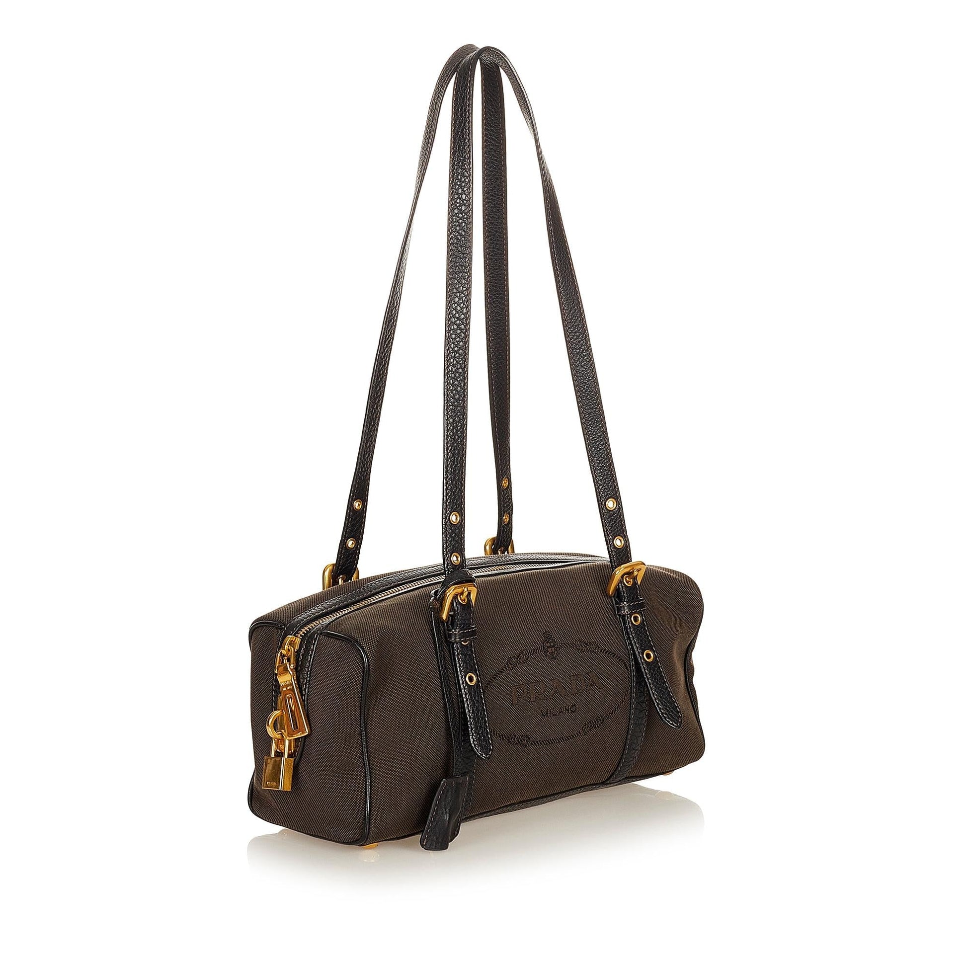 Prada Canapa Logo Canvas Shoulder Bag (SHG-26914)