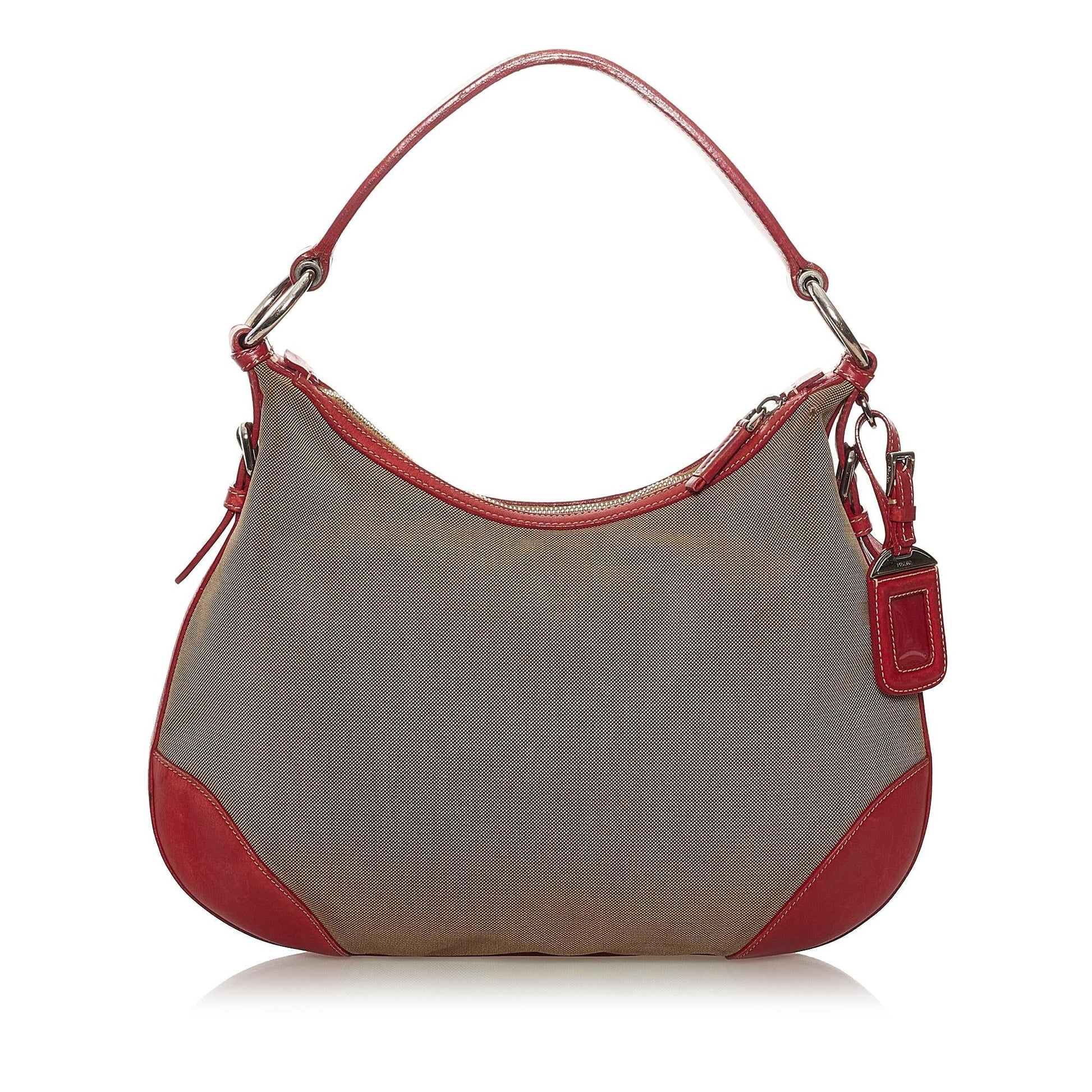 Prada Canapa Logo Canvas Shoulder Bag (SHG-33015)