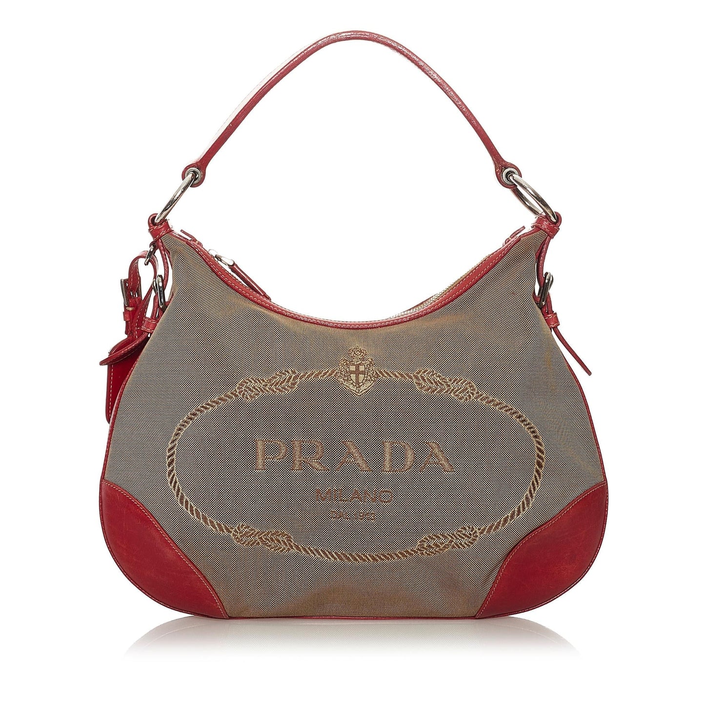 Prada Canapa Logo Canvas Shoulder Bag (SHG-33015)