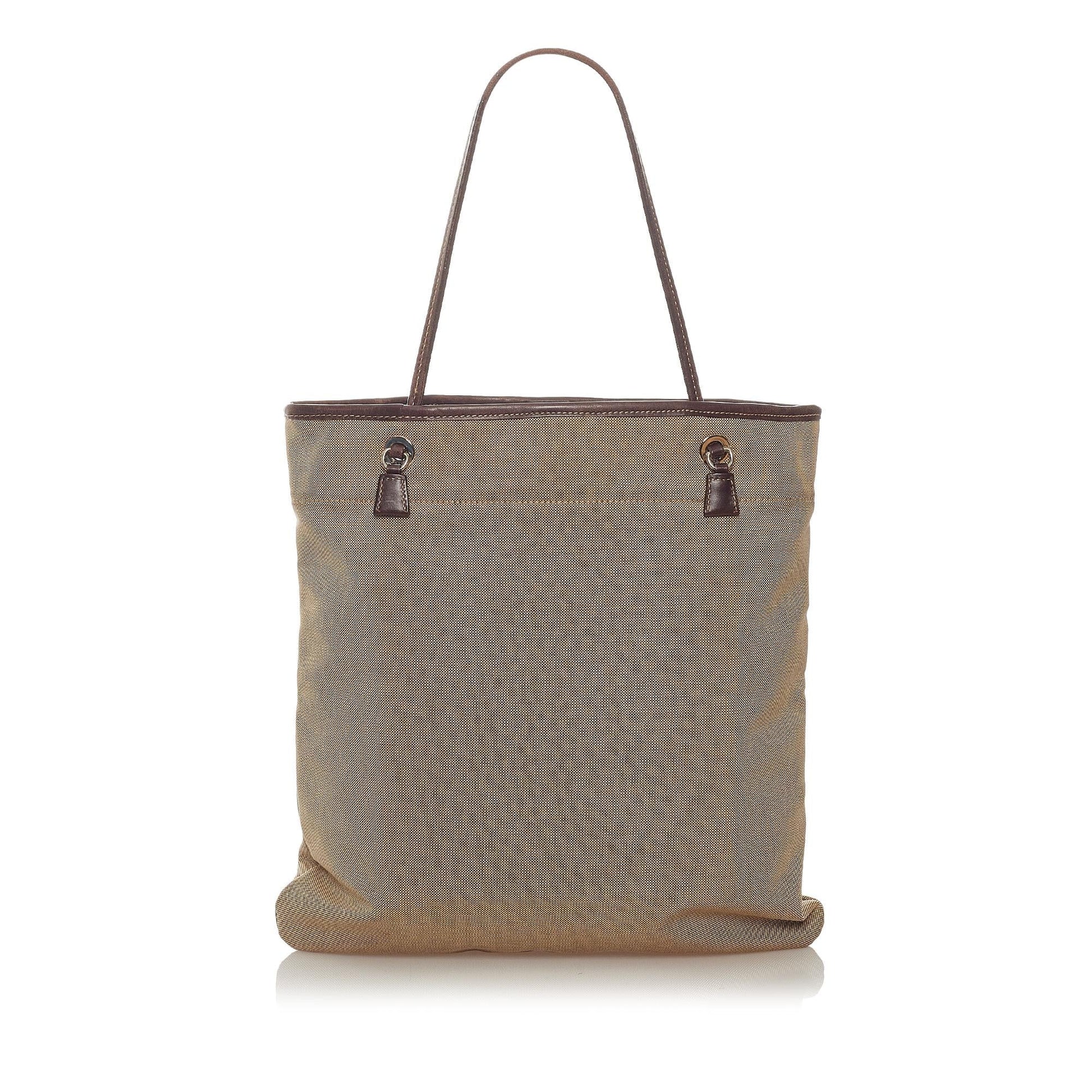 Prada Canapa Logo Canvas Tote Bag (SHG-27301)