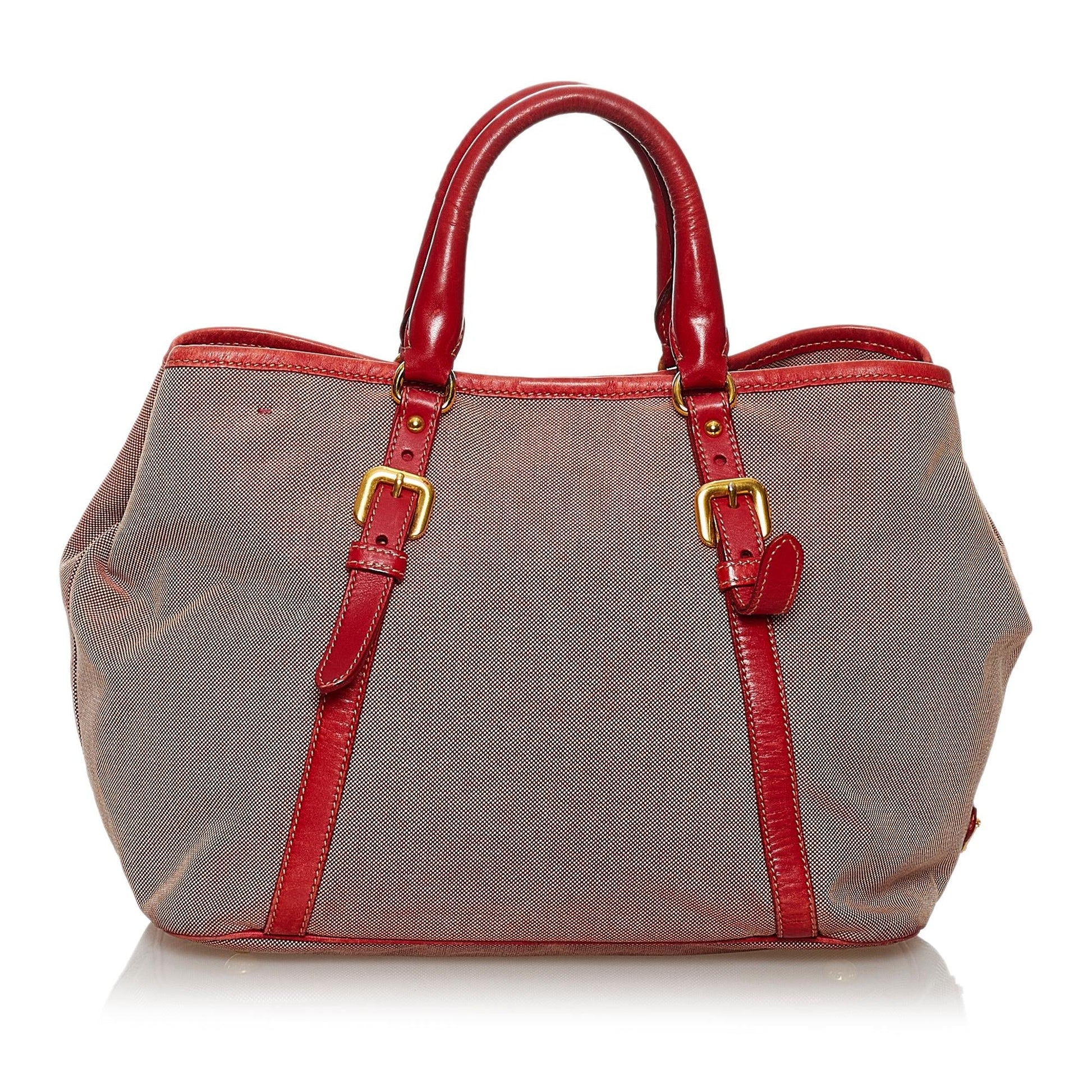 Prada Canapa Logo Canvas Tote Bag (SHG-30601)