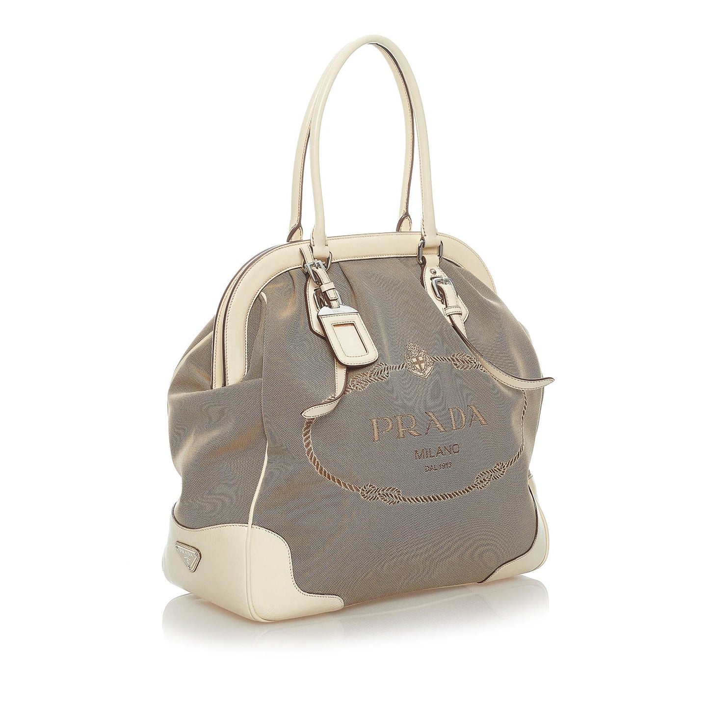 Prada Canapa Logo Canvas Tote Bag (SHG-32200)