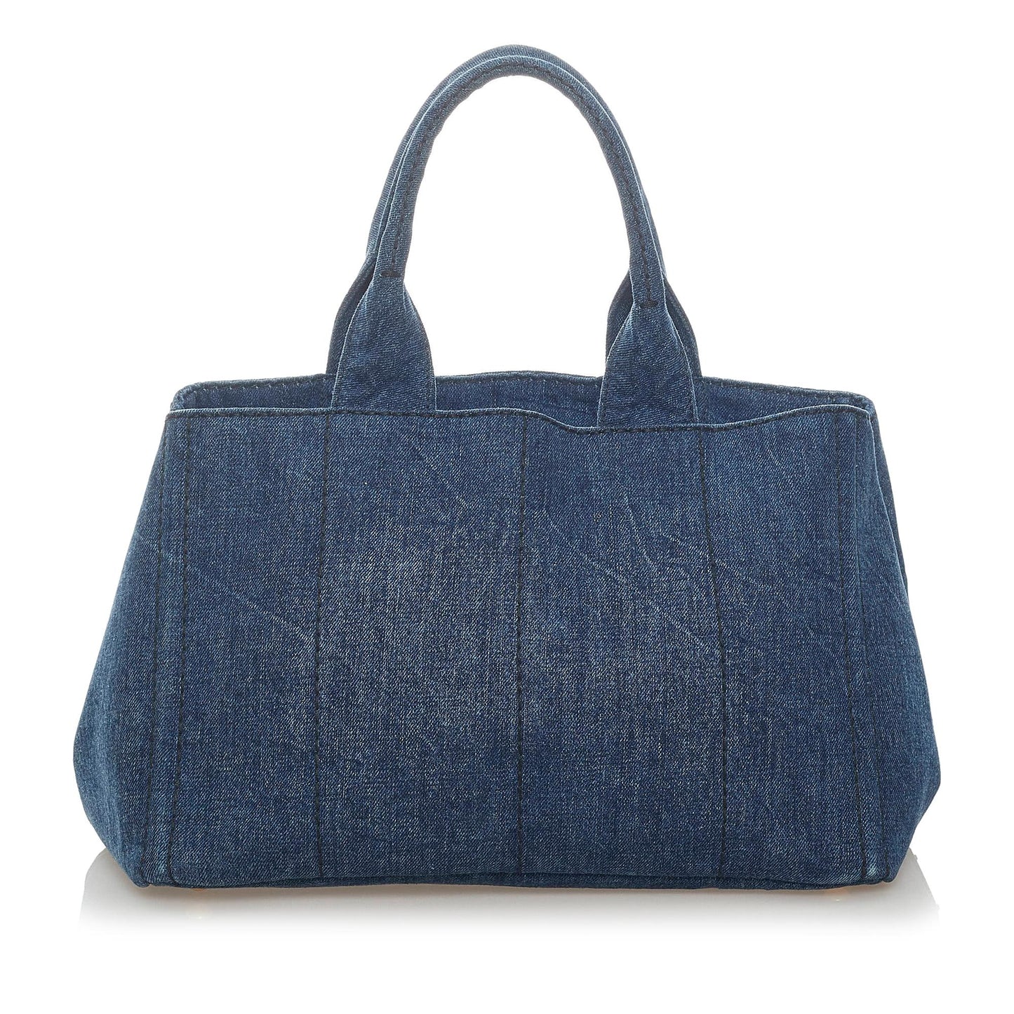 Prada Canapa Logo Denim Handbag (SHG-33176)