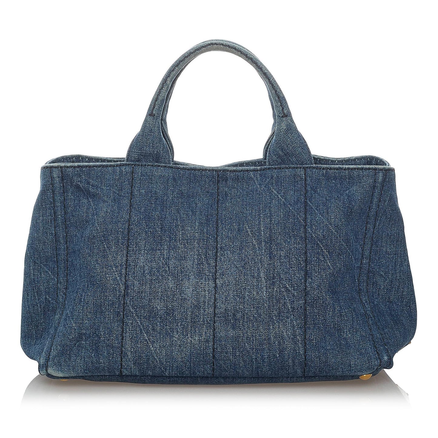 Prada Canapa Logo Denim Satchel (SHG-30503)