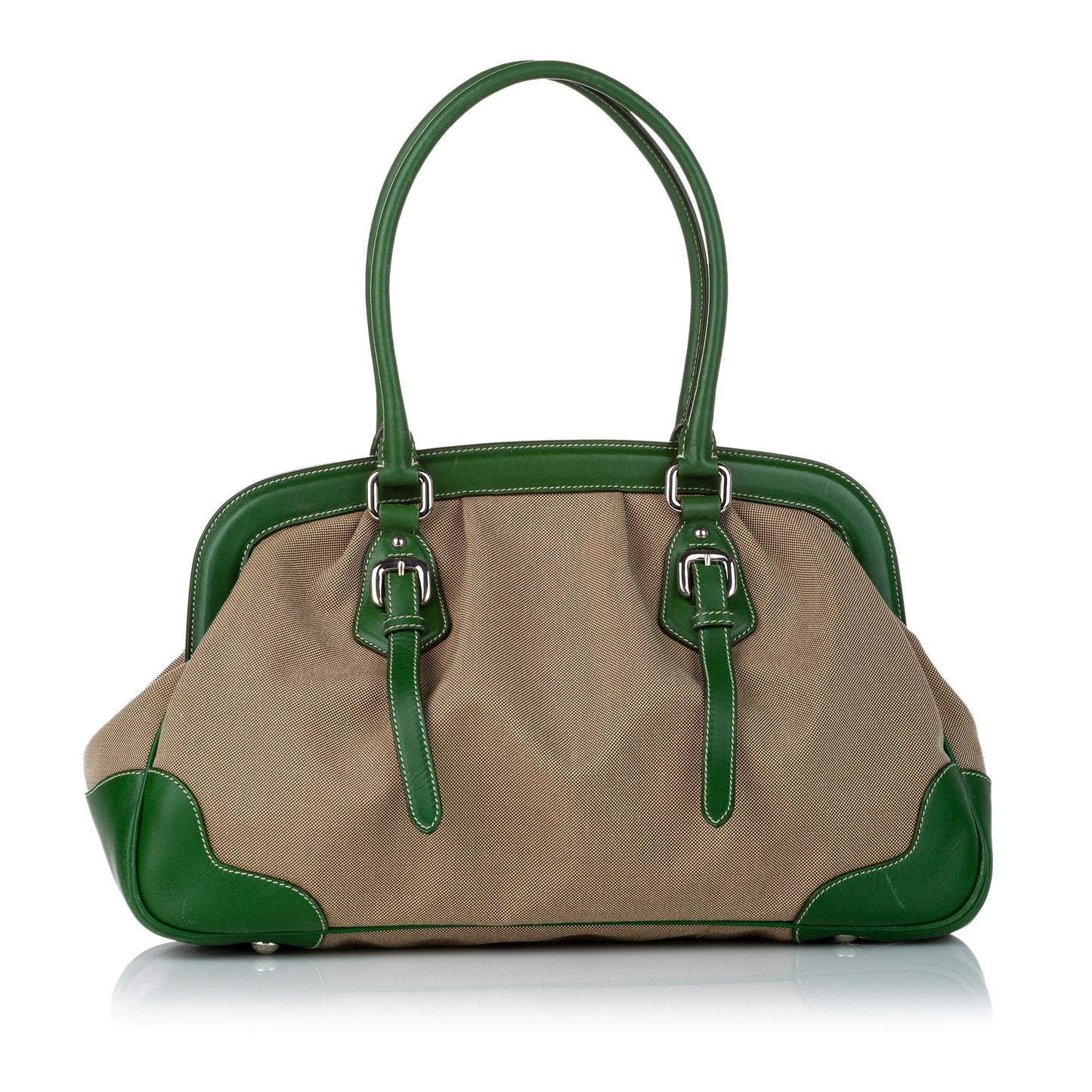 Prada Canapa Logo Frame Handbag (SHG-30994)