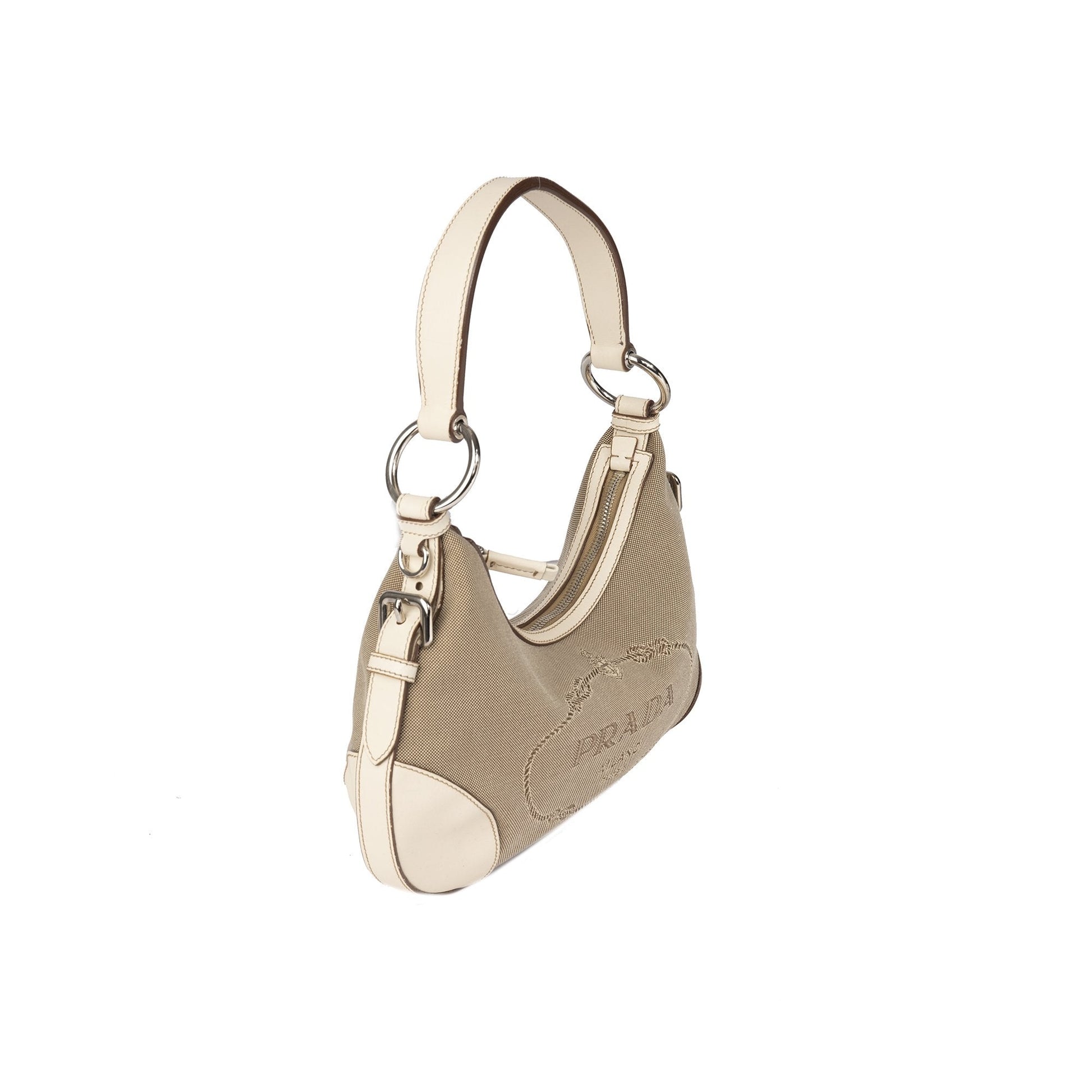 Prada Canapa Logo Hobo