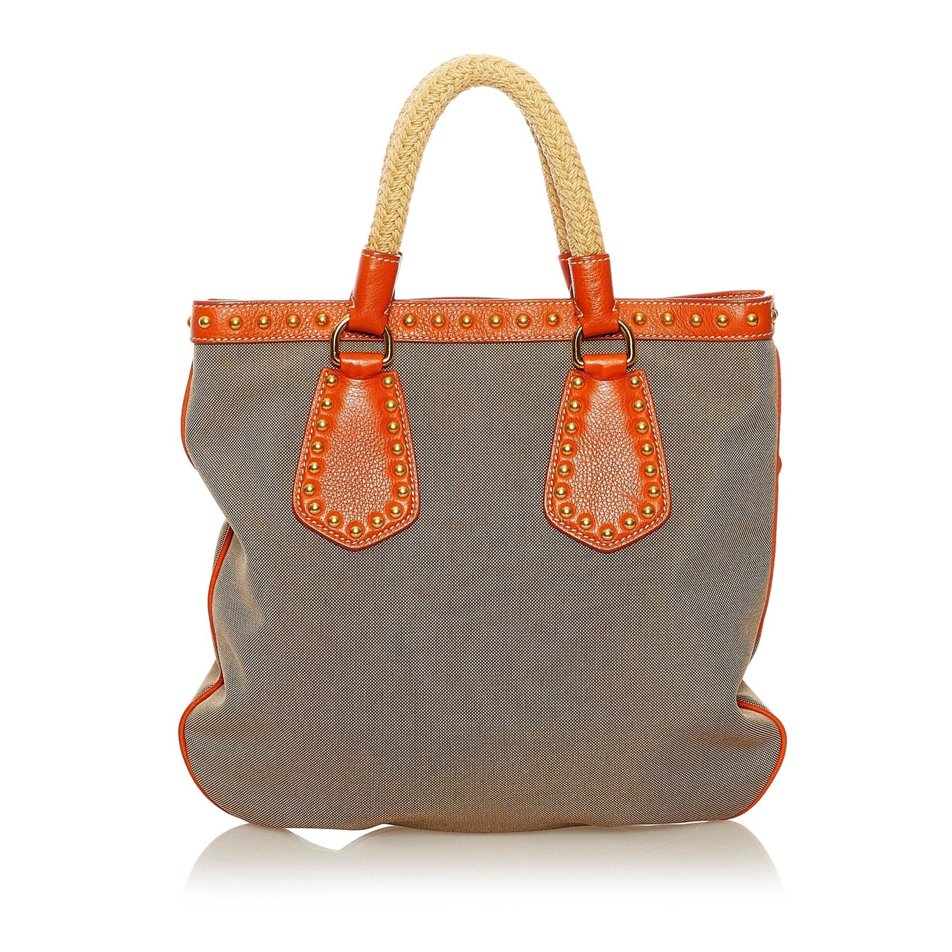 Prada Canapa Logo Satchel (SHG-34817)