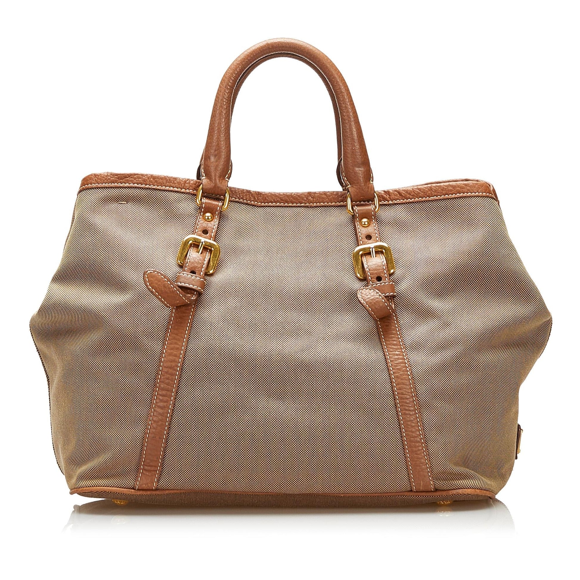 Prada Canapa Logo Satchel (SHG-35397)