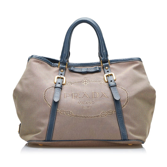 Prada Canapa Logo Satchel (SHG-qNnA1I)