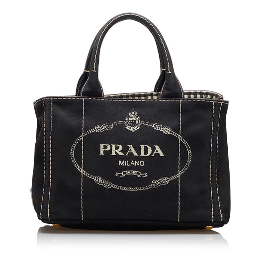 Prada Canapa Logo Satchel (SHG-dC8WAG)