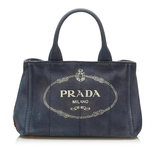 Prada Canapa Logo Satchel (SHG-V2kYKb)