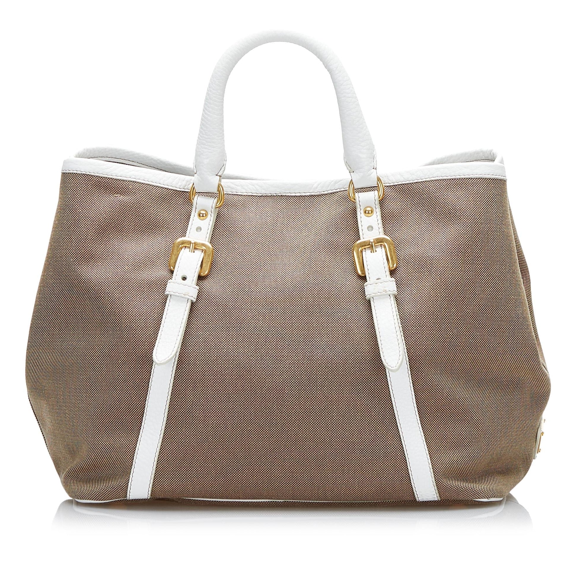 Prada Canapa Logo Satchel (SHG-R8aeDW)