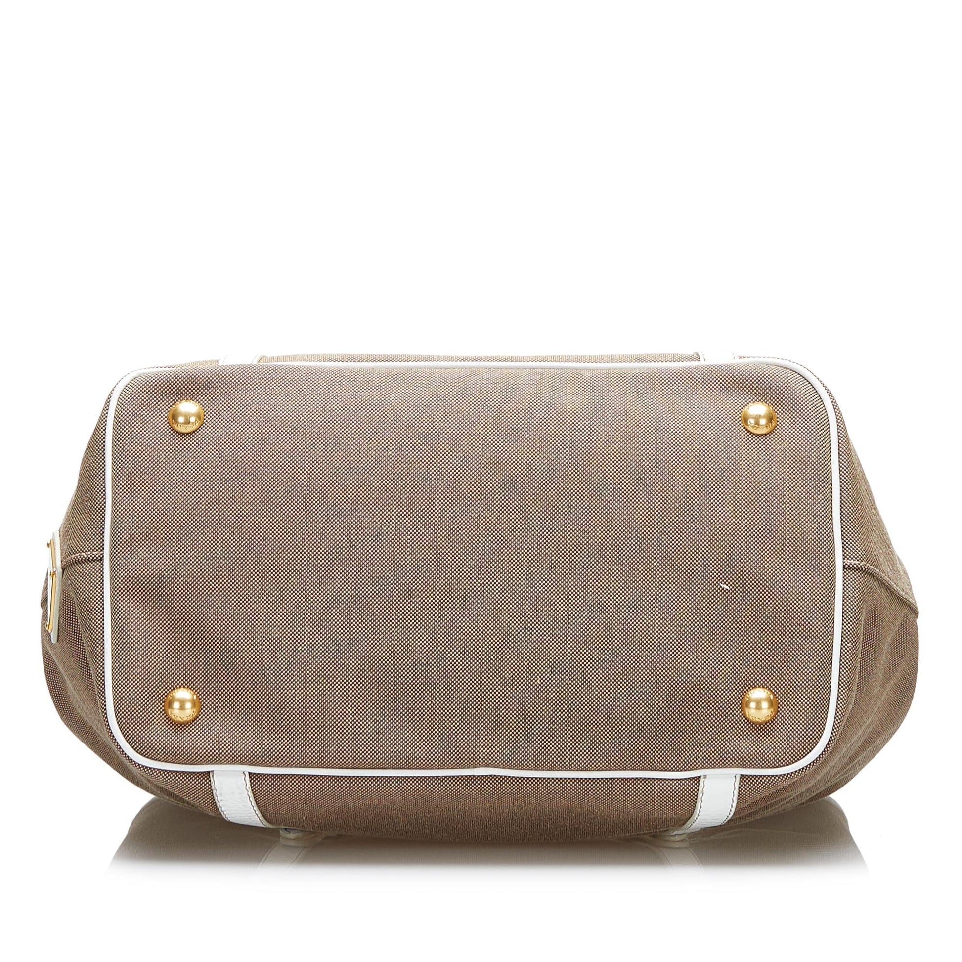 Prada Canapa Logo Satchel (SHG-R8aeDW)