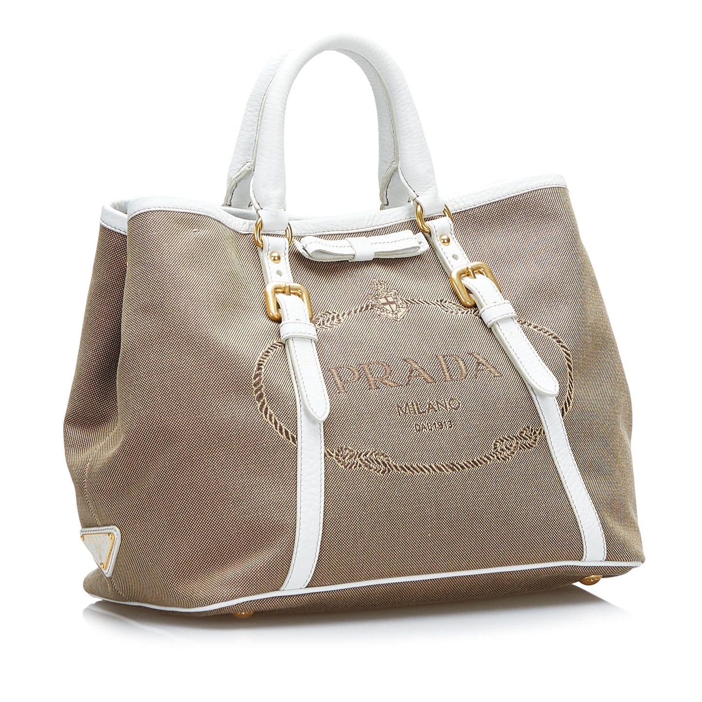 Prada Canapa Logo Satchel (SHG-R8aeDW)