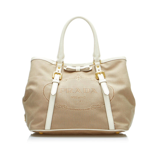 Prada Canapa Logo Satchel (SHG-HpAXTK)
