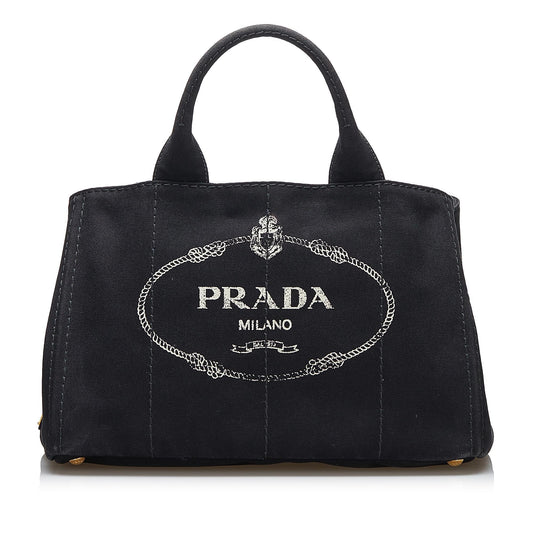 Prada Canapa Logo Satchel (SHG-KyzRBe)