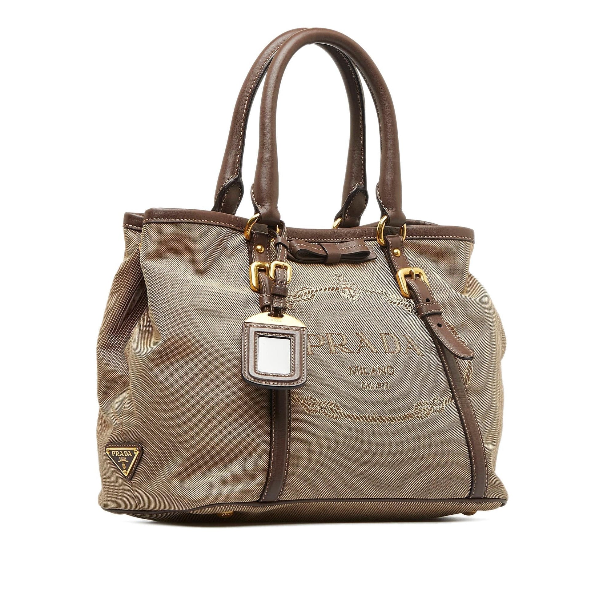 Prada Canapa Logo Satchel (SHG-vEJluG)