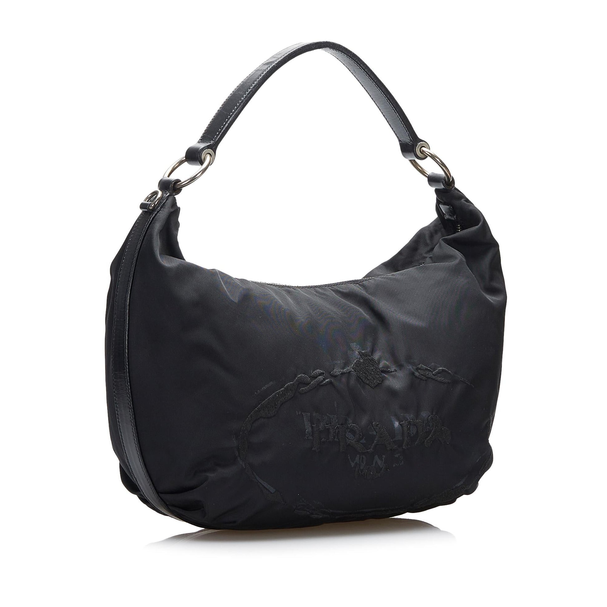 Prada Canapa Logo Tessuto Hobo (SHG-Cvv5rc)