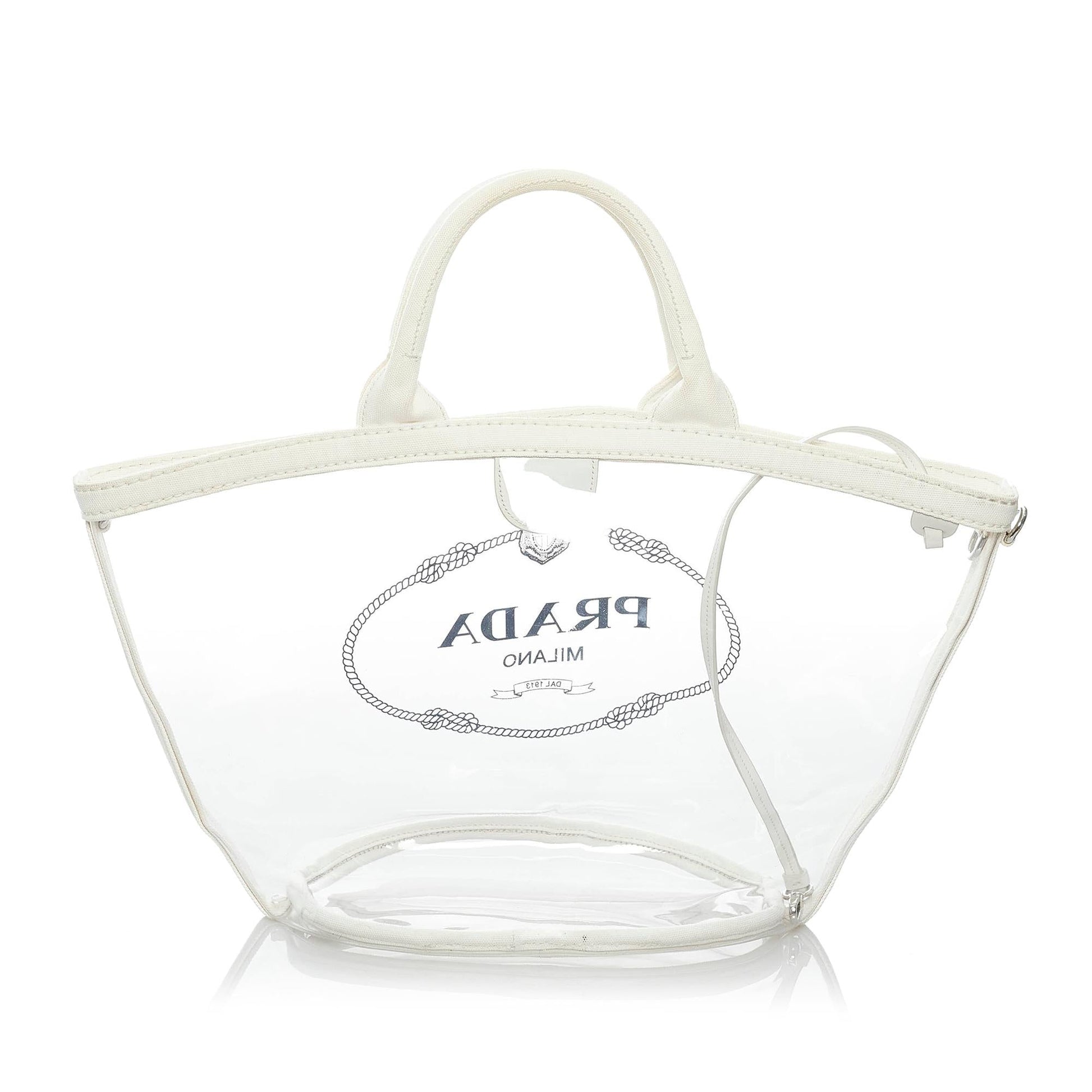 Prada Canapa Logo Vinyl Handbag (SHG-29931)
