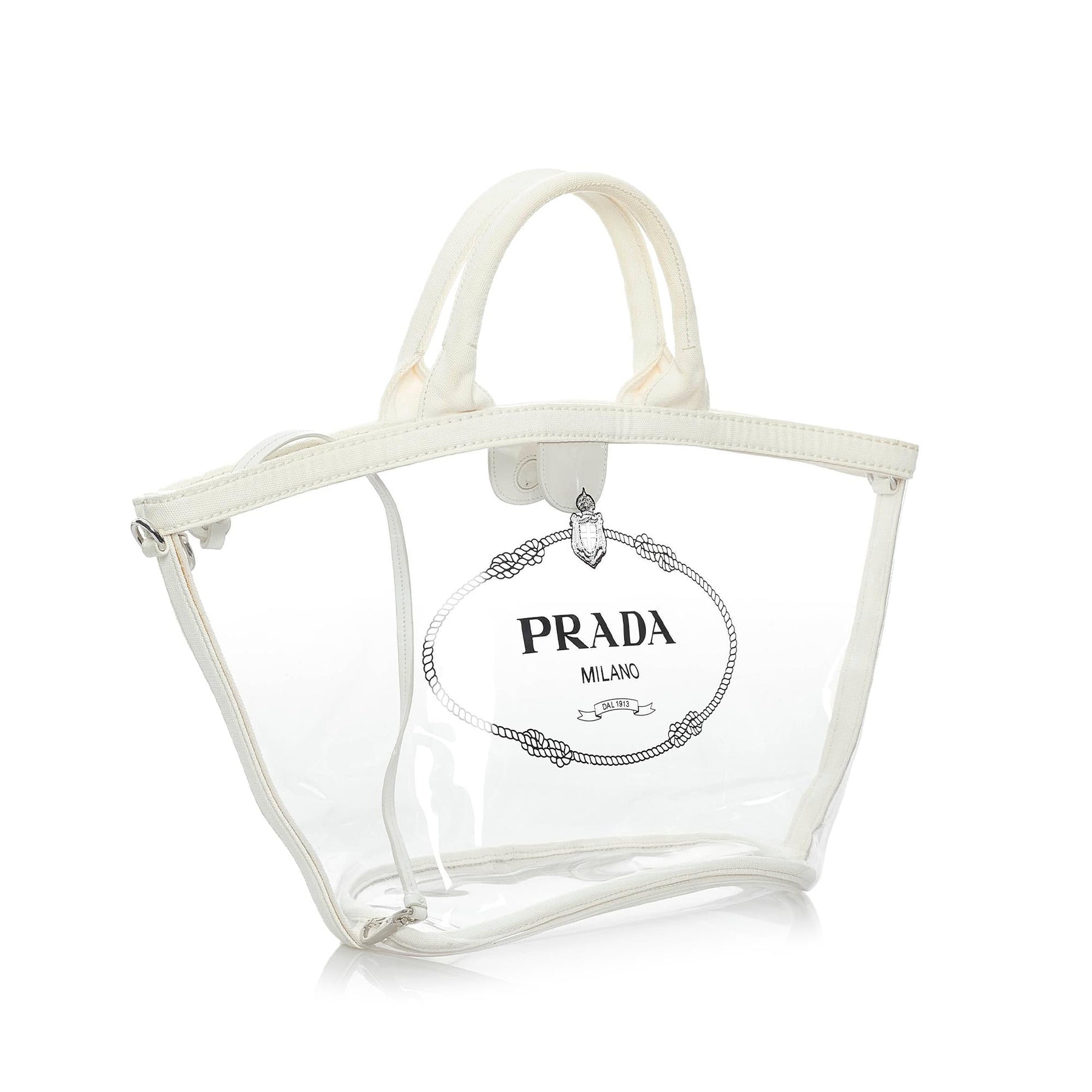 Prada Canapa Logo Vinyl Handbag (SHG-29931)