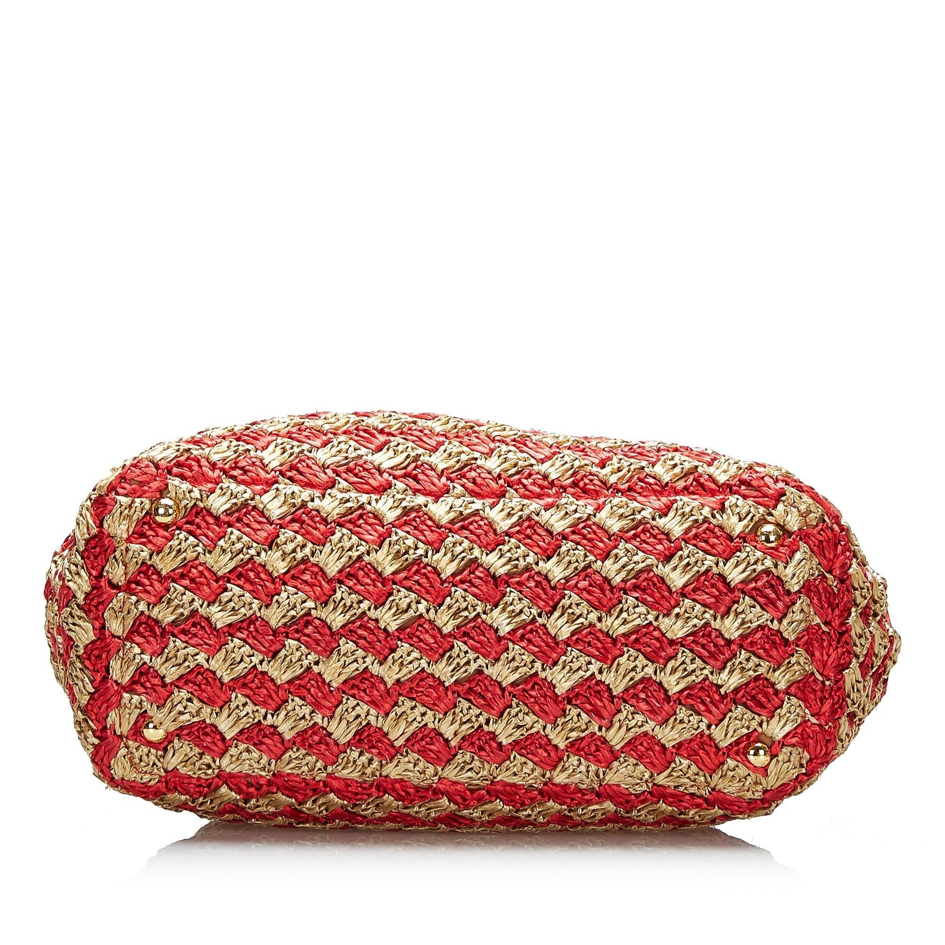 Prada Canapa Raffia Tote (SHG-NT0fM9)