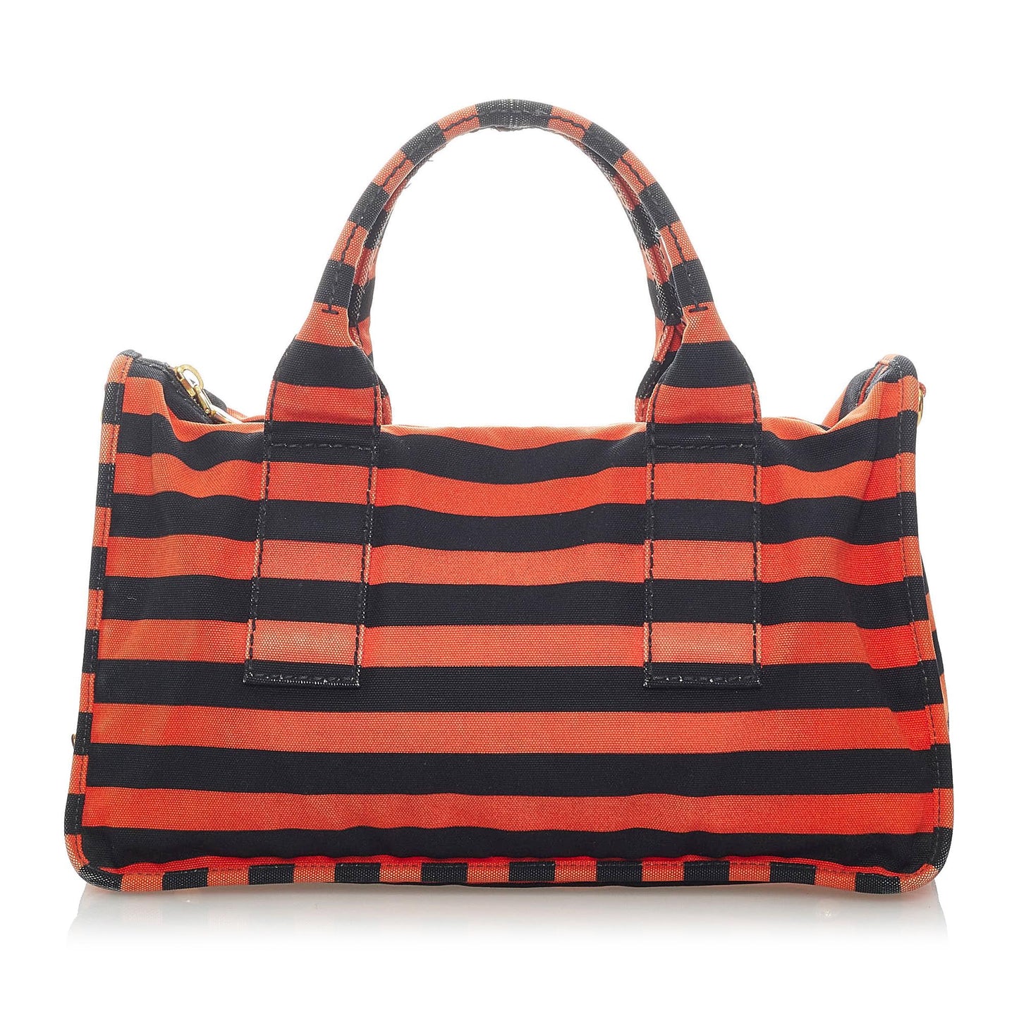Prada Canapa Righe Canvas Satchel (SHG-0IK9a4)