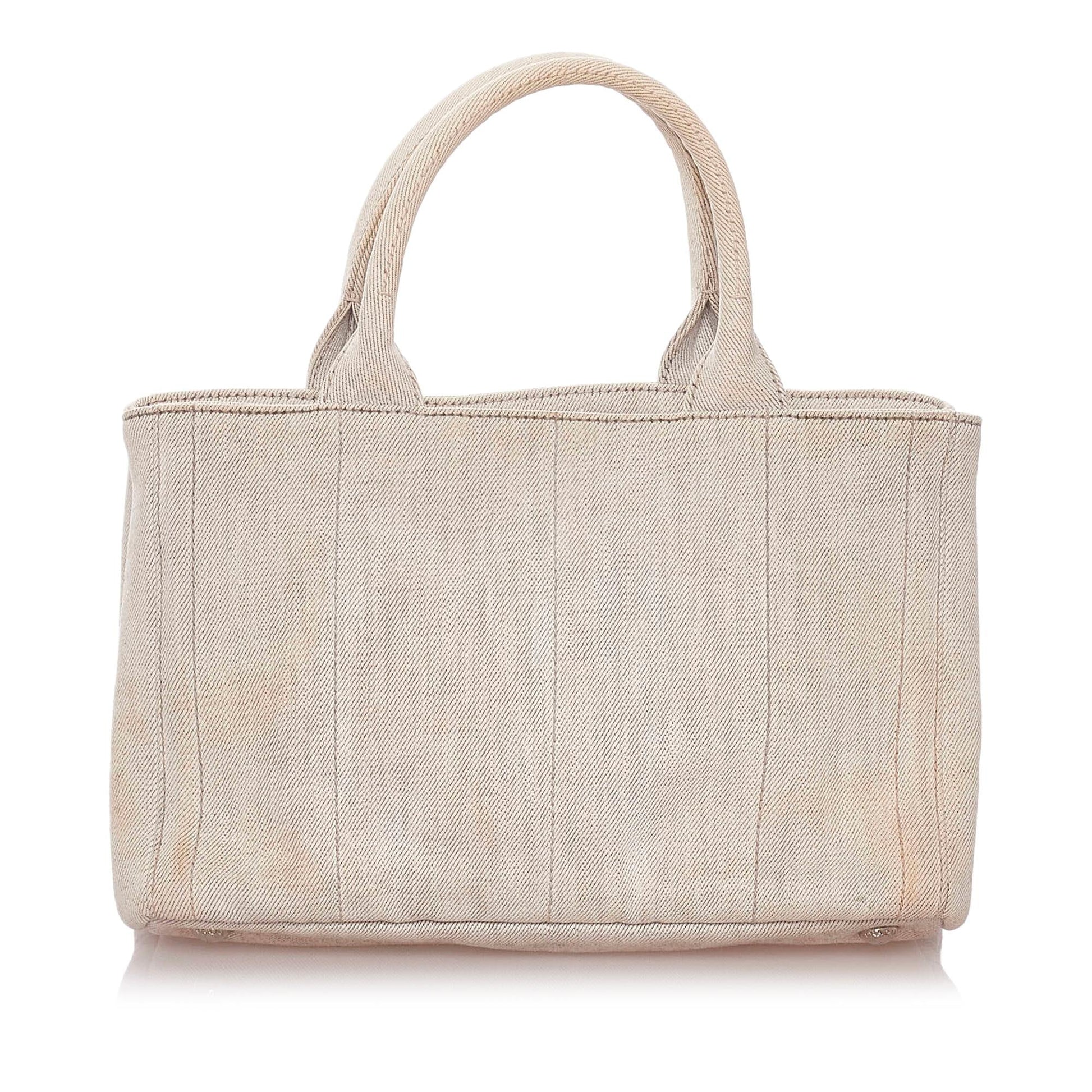 Prada Canapa Studded Canvas Satchel (SHG-28199)