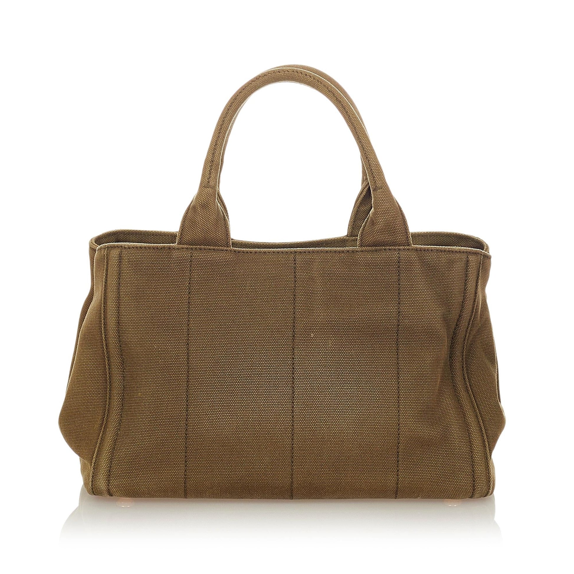 Prada Canapa Studded Canvas Satchel (SHG-31744)