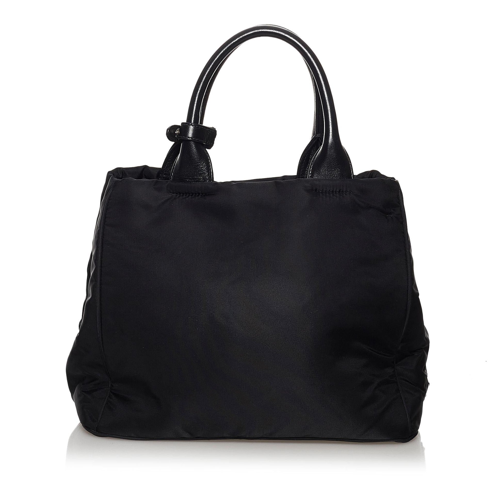 Prada Canapa Tessuto Bow Satchel (SHG-29978)