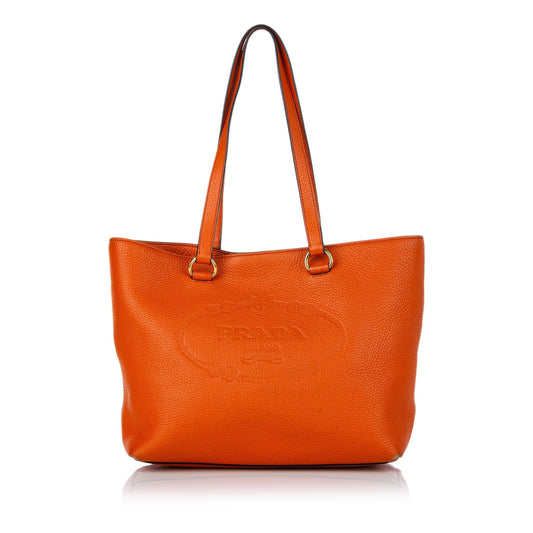 Prada Canapa Vitello Daino Tote Bag (SHG-30276)