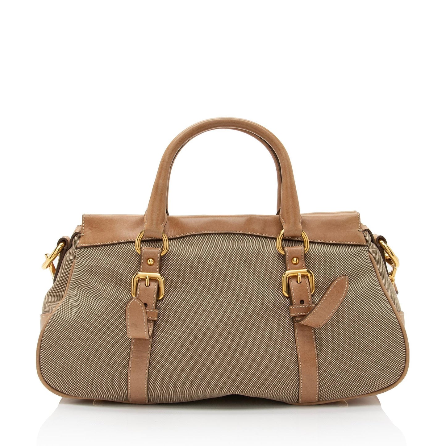Prada Canvas Logo Satchel (SHF-pgvjOz)