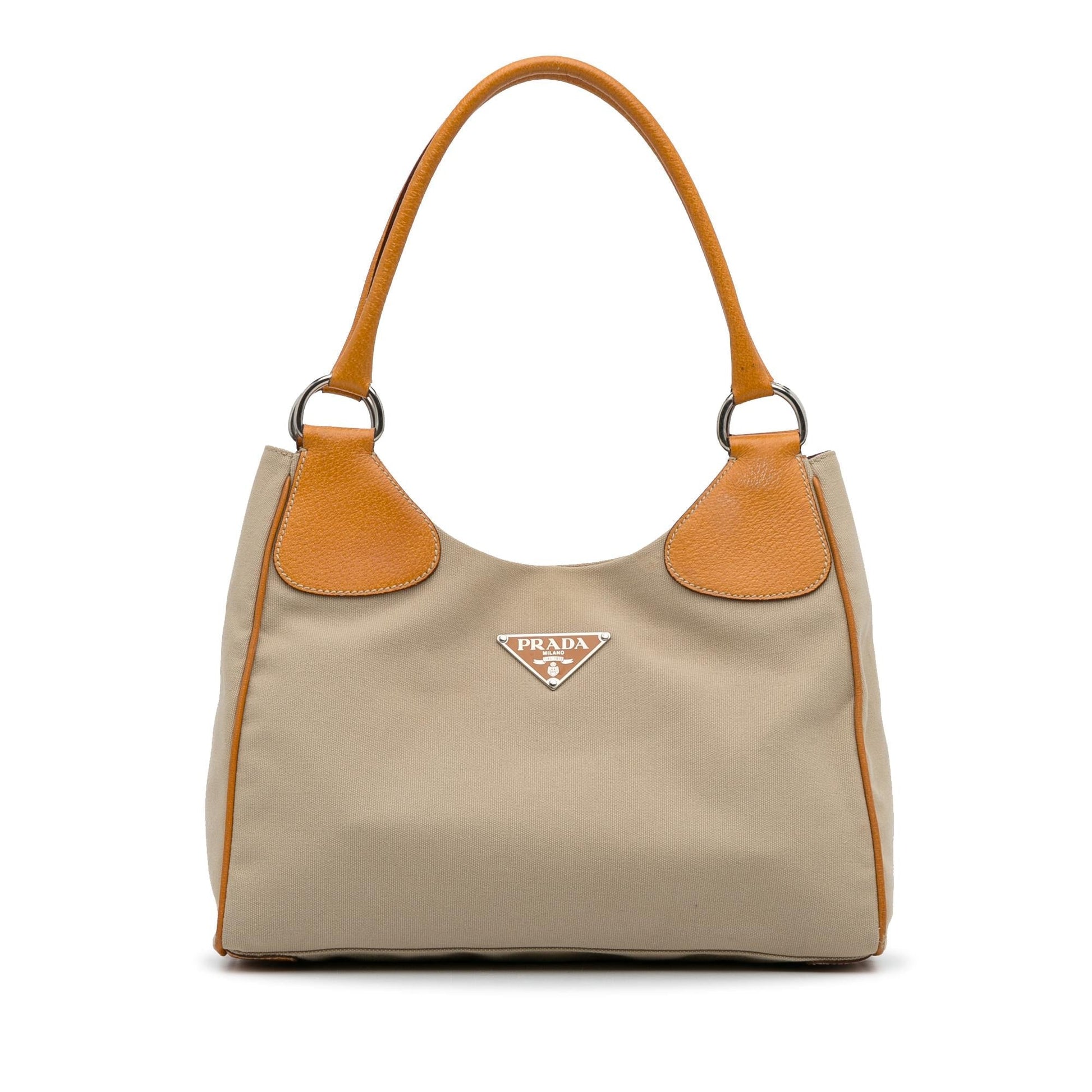 Prada Canvas Shoulder Bag  