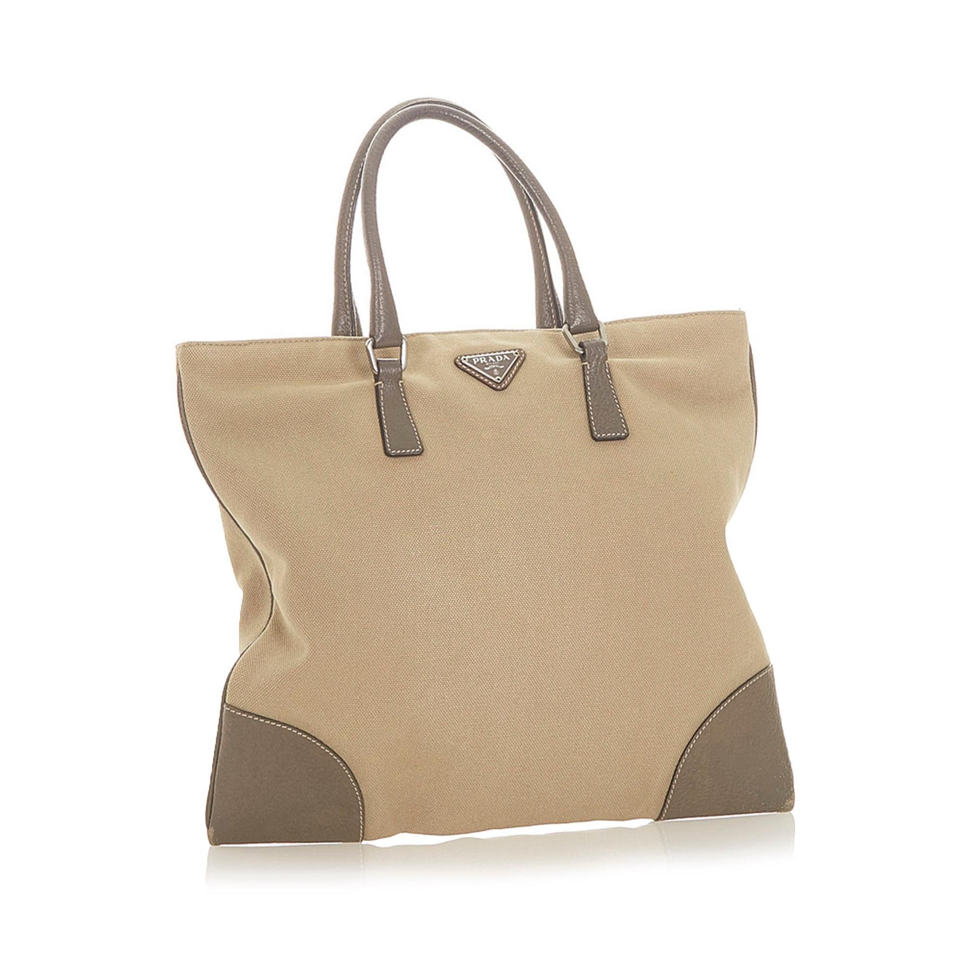 Prada Canvas Tote Bag  